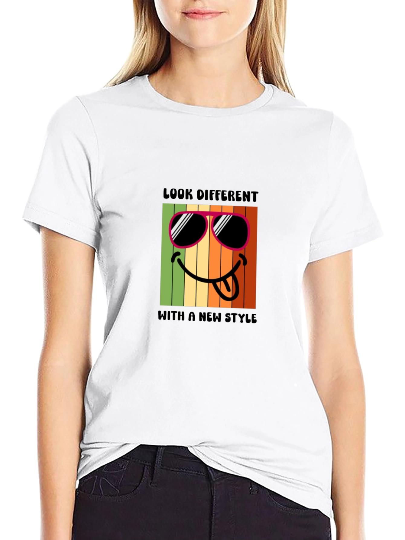 Cool Smiley Face Graphic T-Shirt