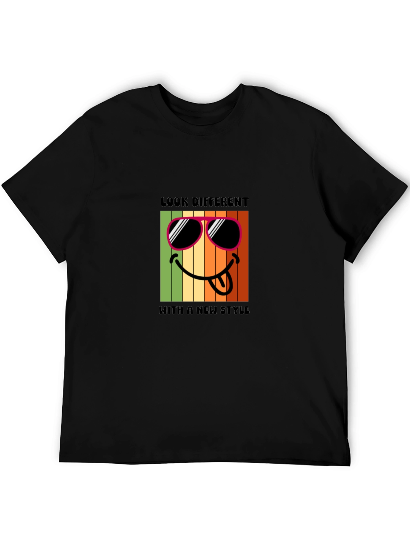 Cool Smiley Face Graphic T-Shirt