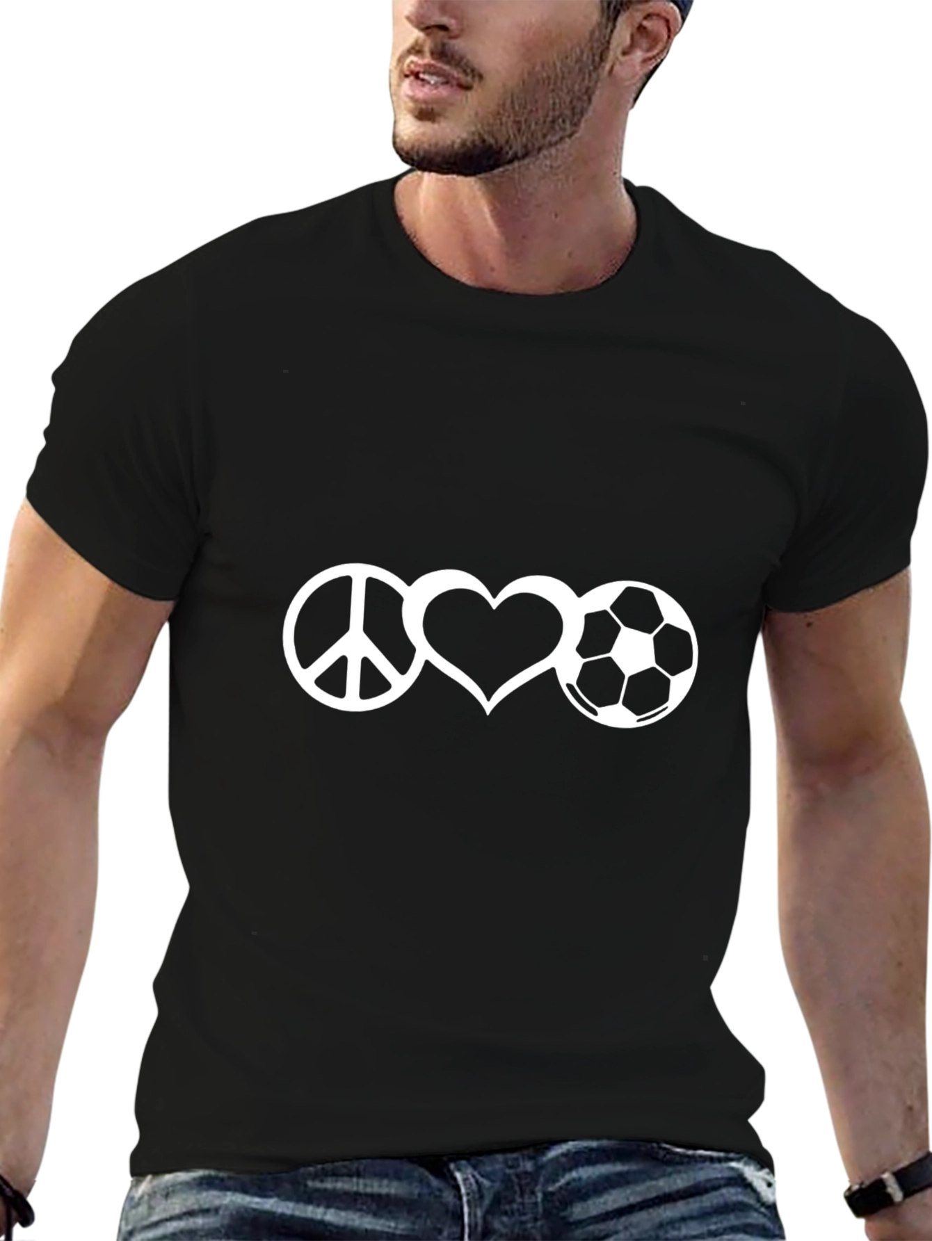 Peace Love Soccer T-Shirt - Stylish & Comfy
