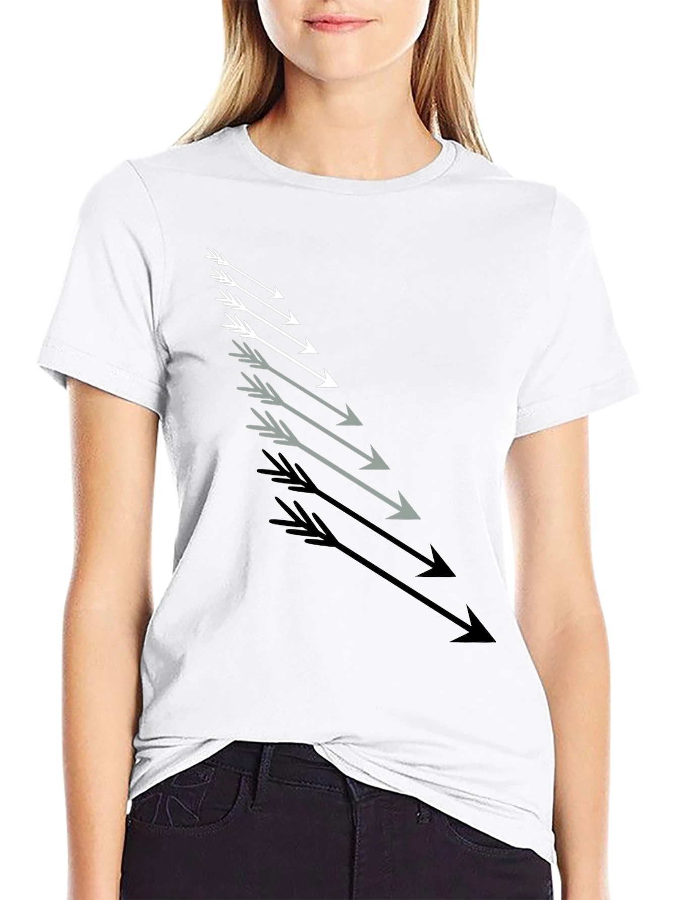 Arrow Graphic Tee - Stylish Mens Black T-Shirt