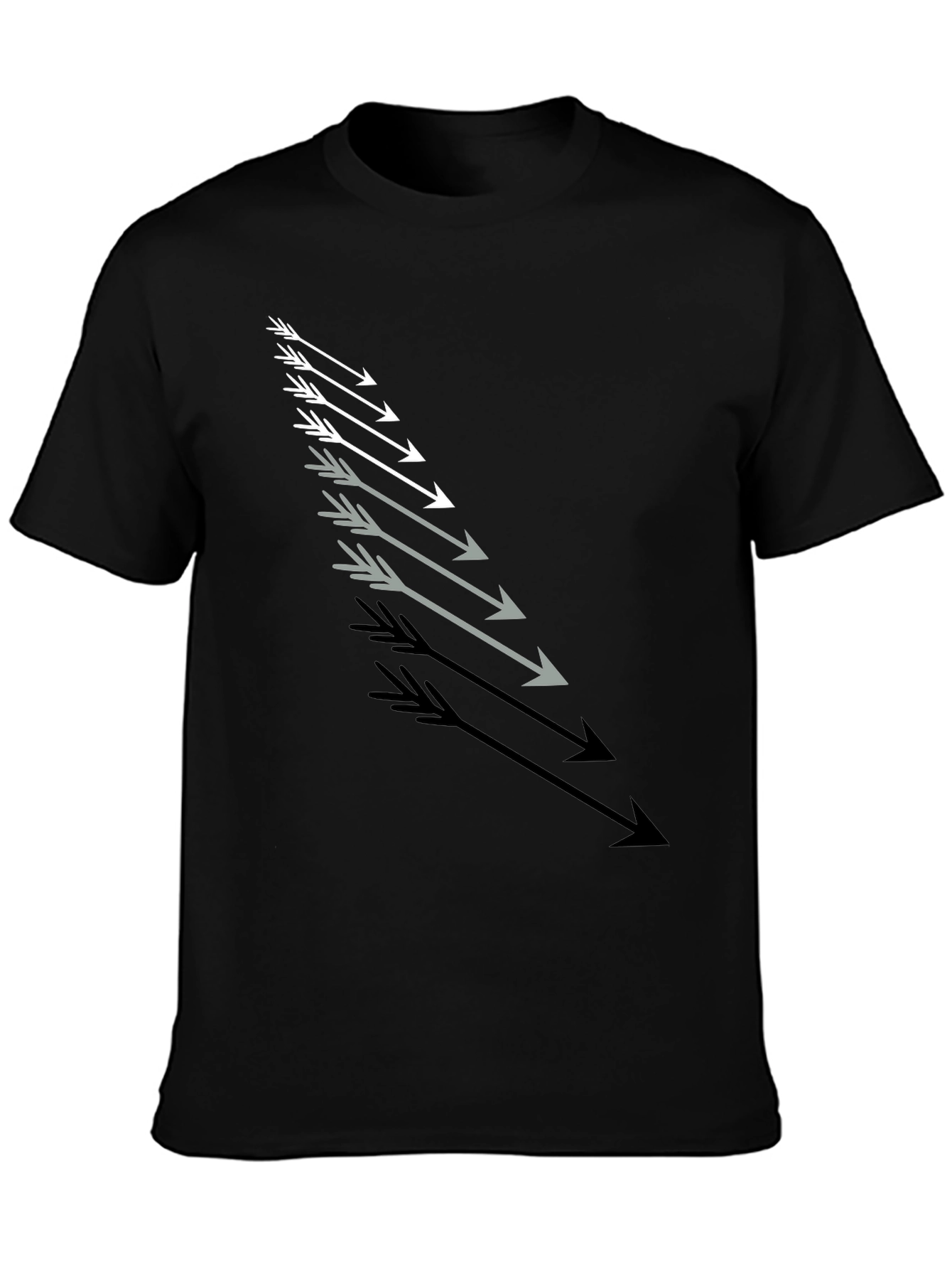 Arrow Graphic Tee - Stylish Mens Black T-Shirt