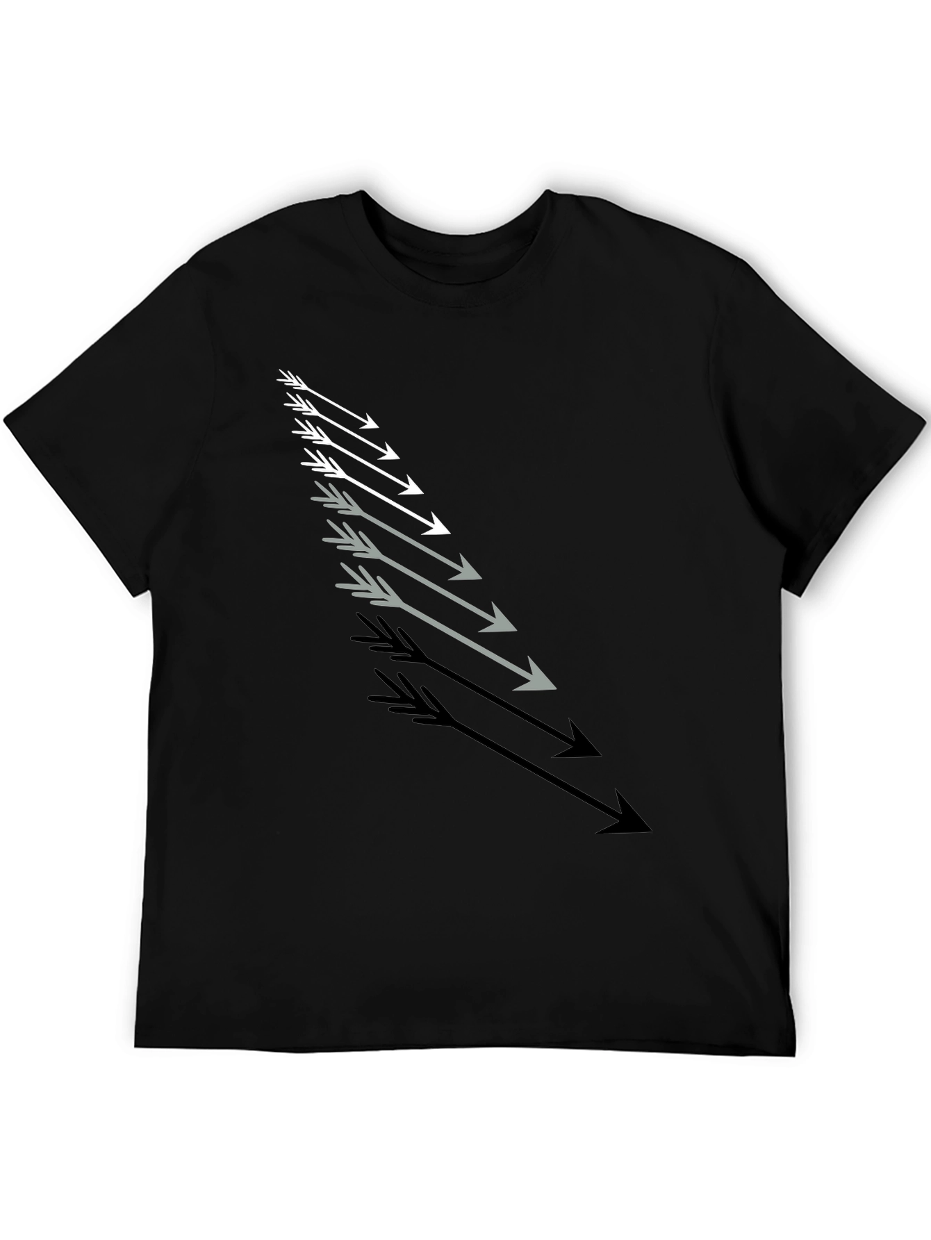 Arrow Graphic Tee - Stylish Mens Black T-Shirt