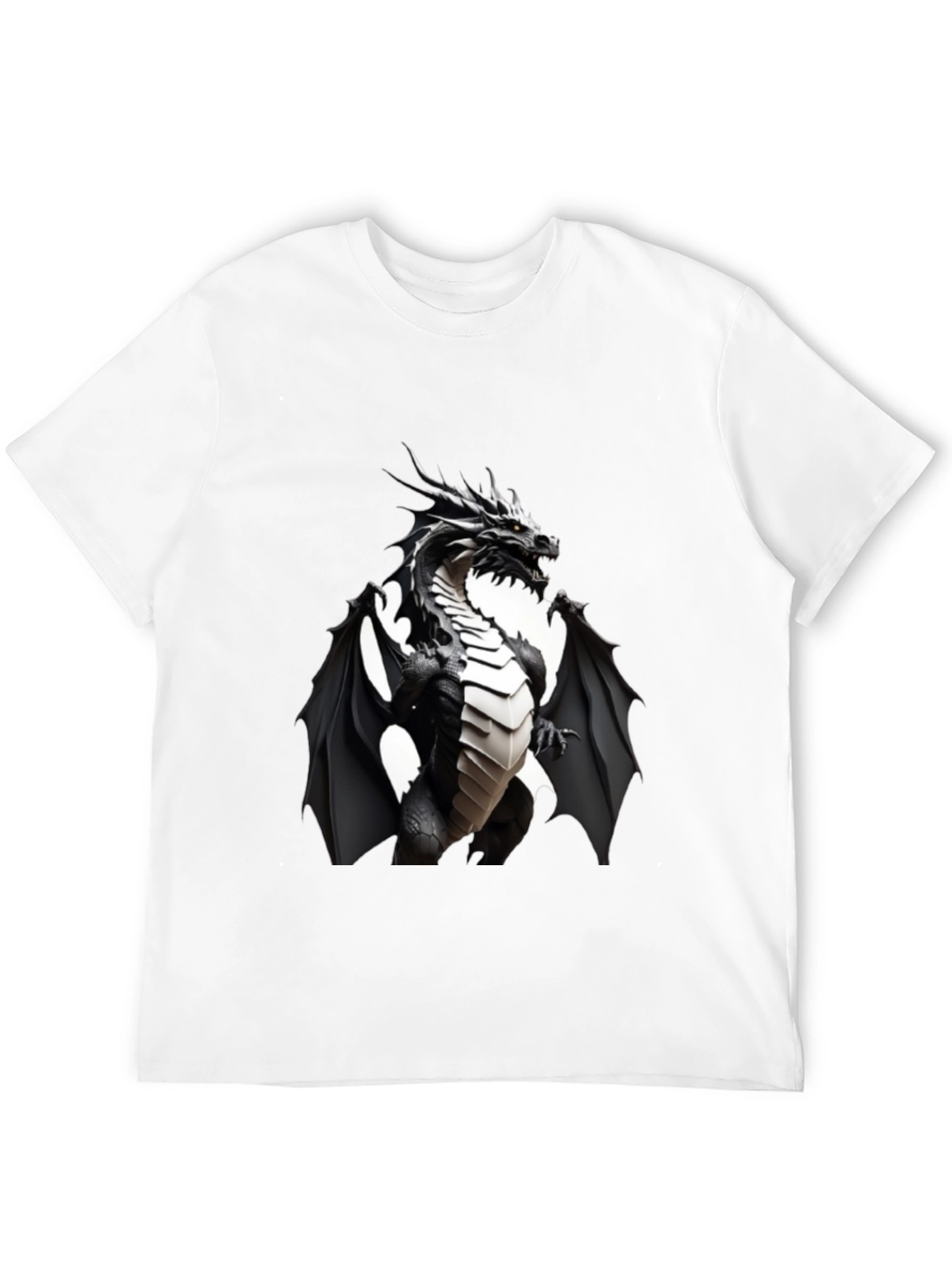 Black Dragon Graphic T-Shirt - Bold Fantasy Wear