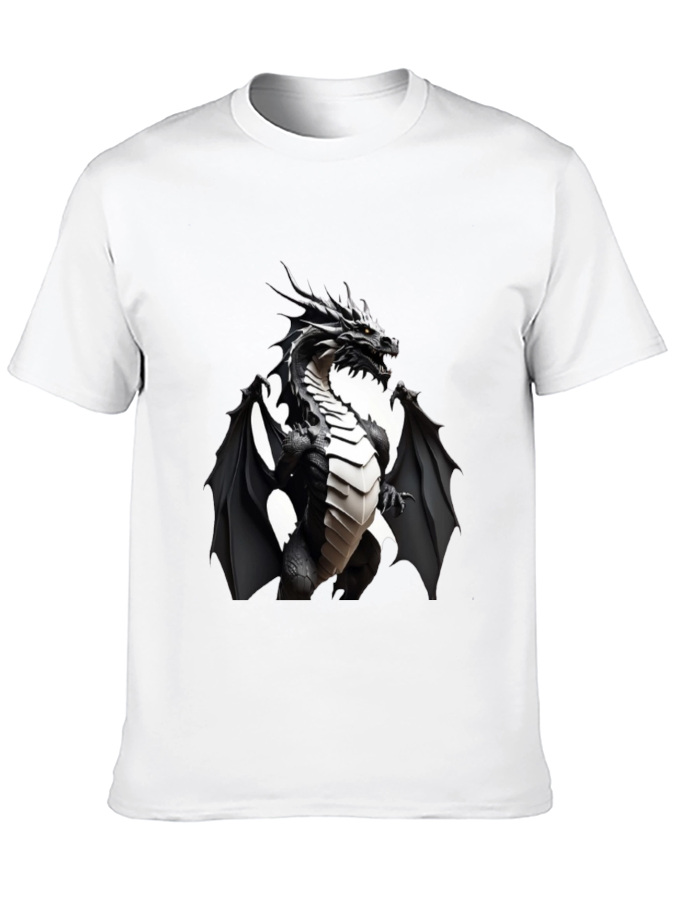 Black Dragon Graphic T-Shirt - Bold Fantasy Wear