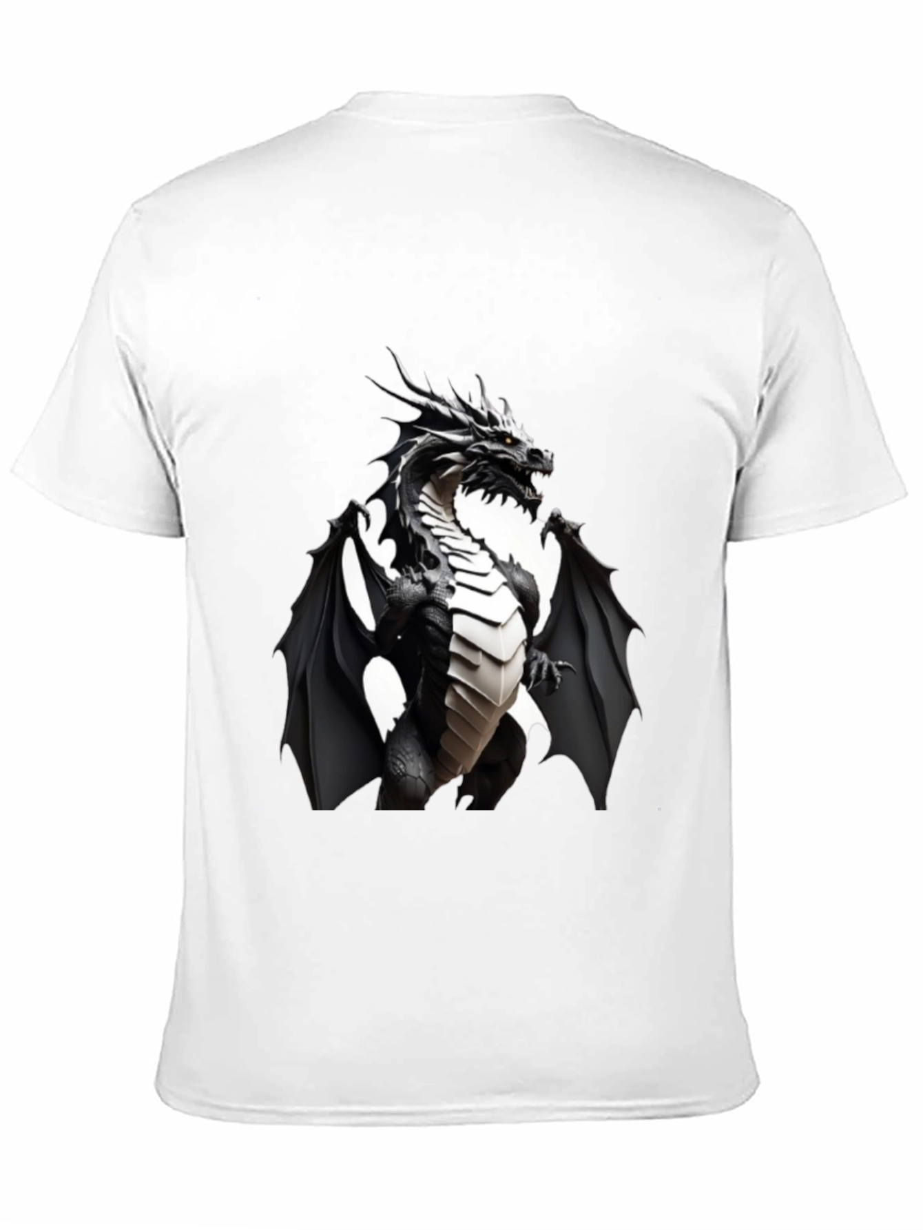 Black Dragon Graphic T-Shirt - Bold Fantasy Wear