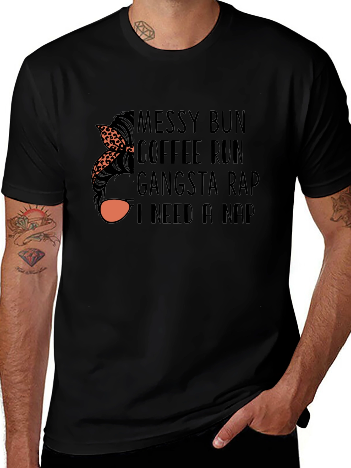 Messy Bun Coffee Run T-Shirt