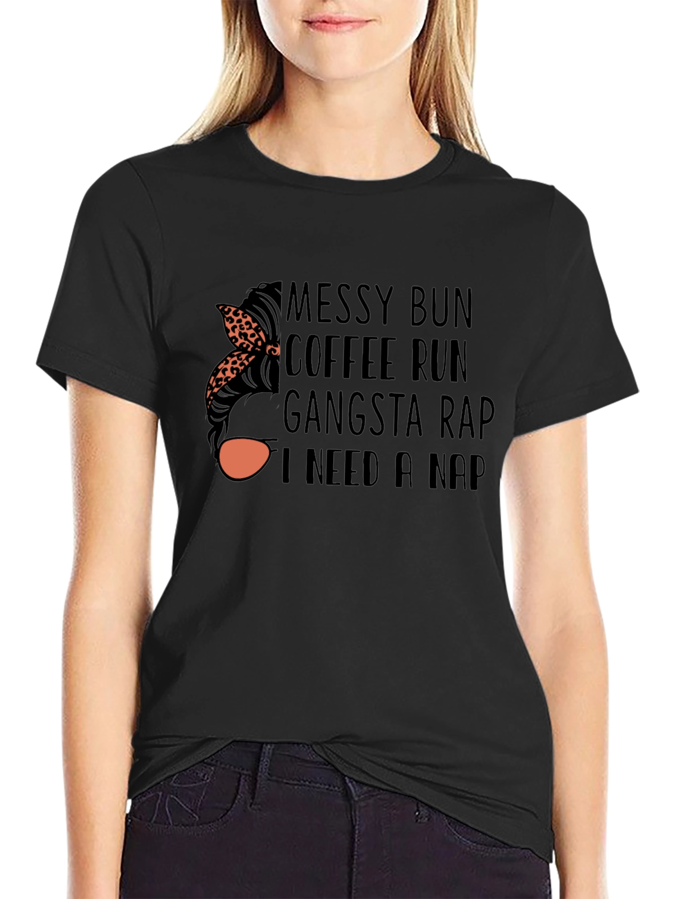 Messy Bun Coffee Run T-Shirt