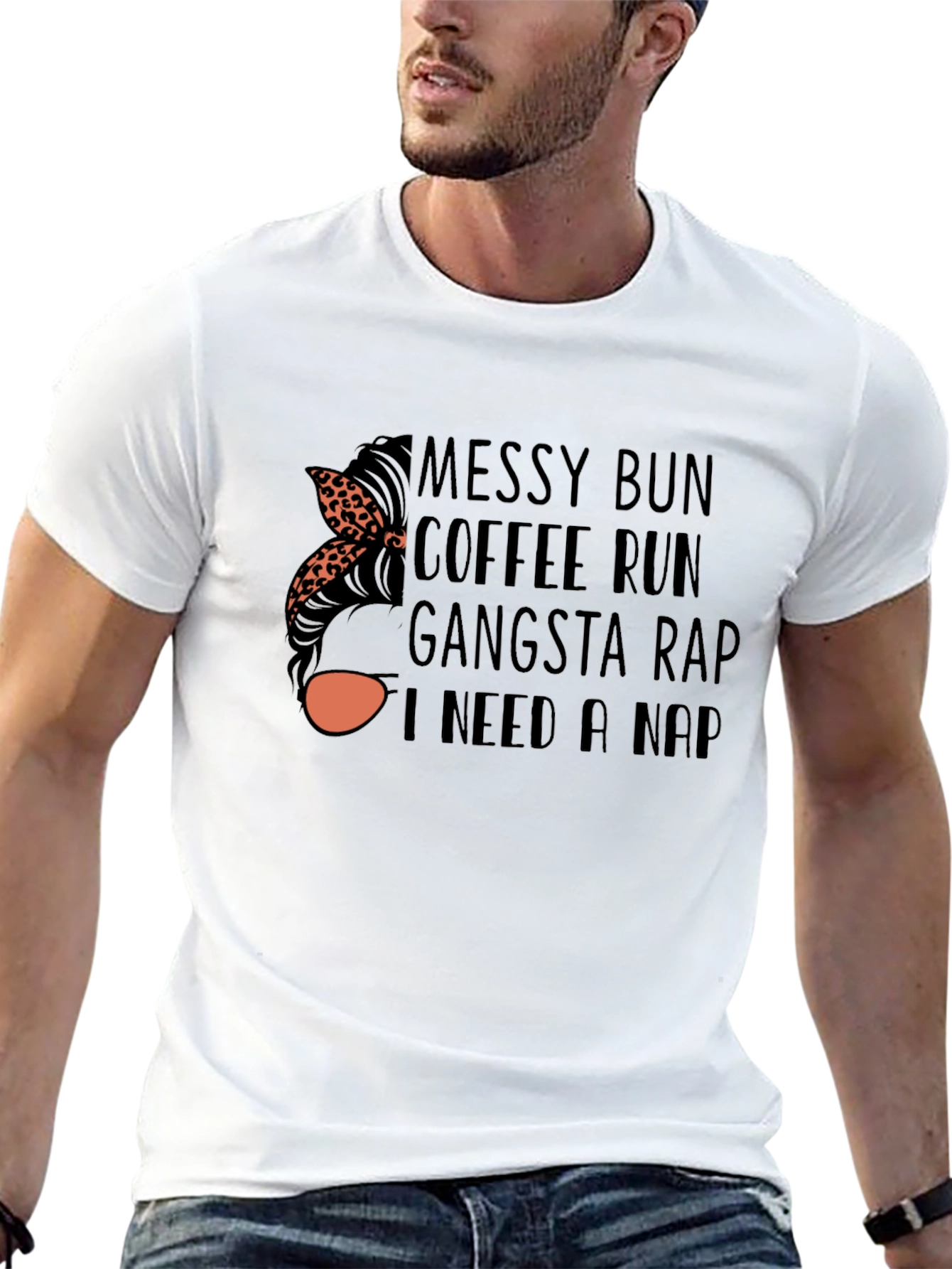 Messy Bun Coffee Run T-Shirt