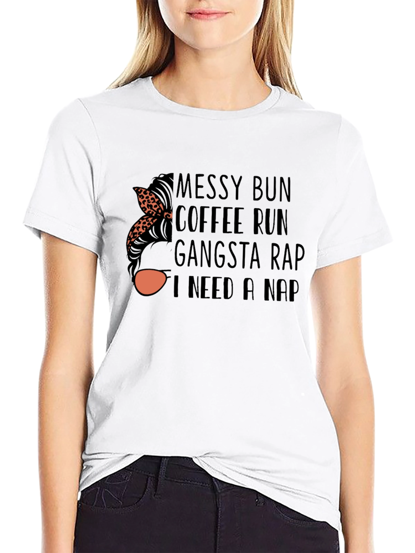 Messy Bun Coffee Run T-Shirt