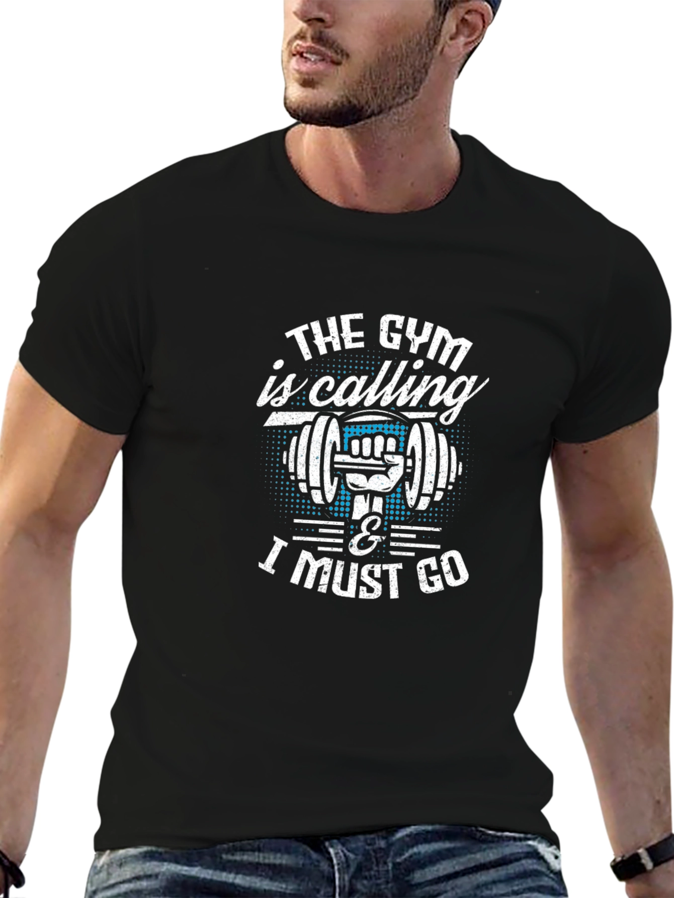 Gym Calling Graphic T-Shirt - Black