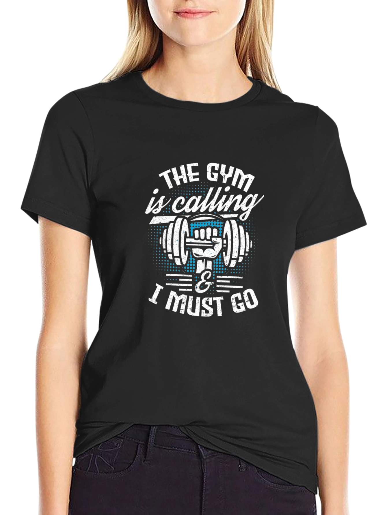 Gym Calling Graphic T-Shirt - Black