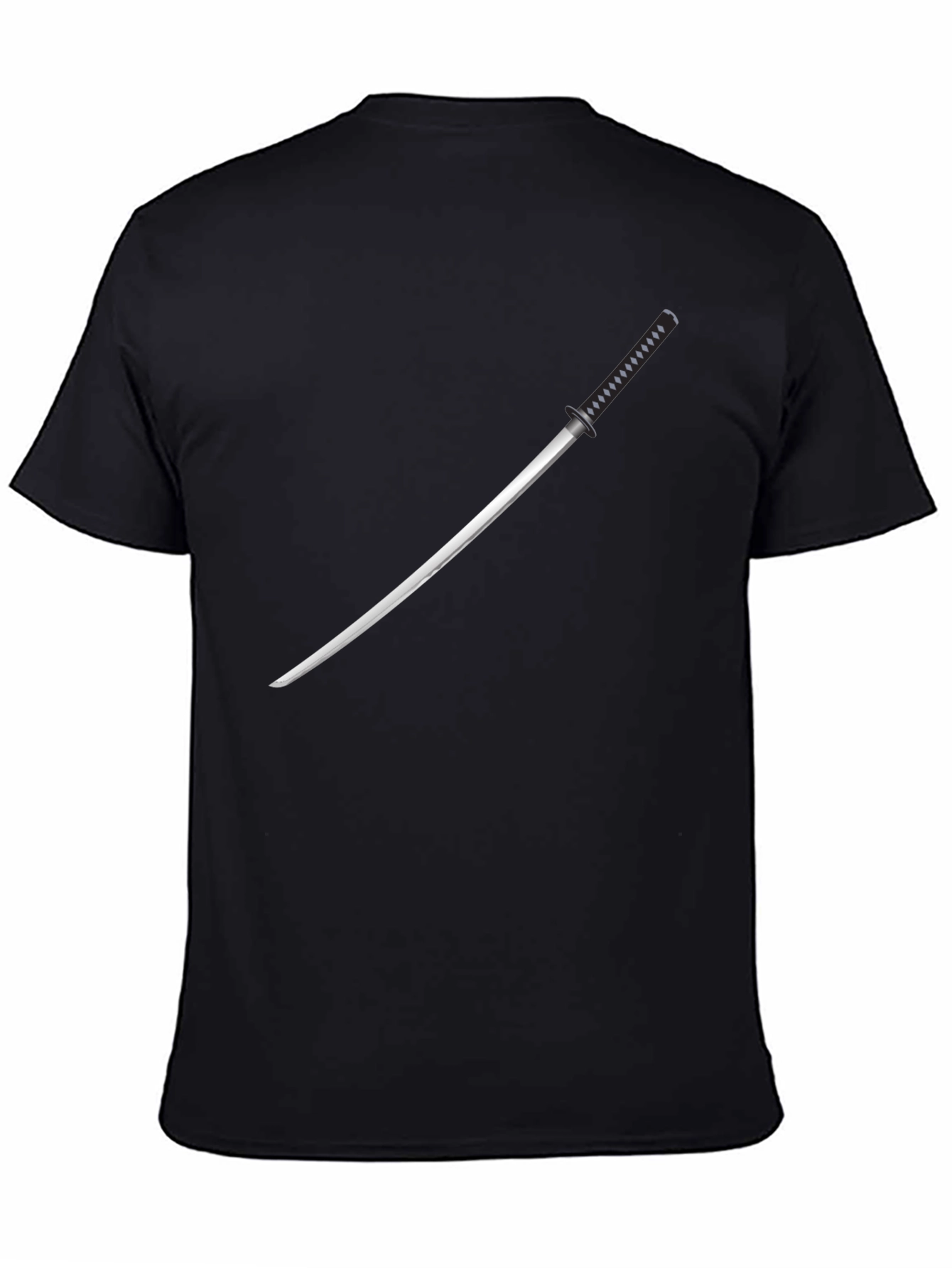 Samurai Sword Graphic Tee - Mens Black T-Shirt
