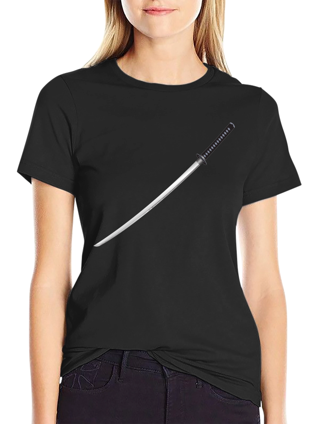 Samurai Sword Graphic Tee - Mens Black T-Shirt