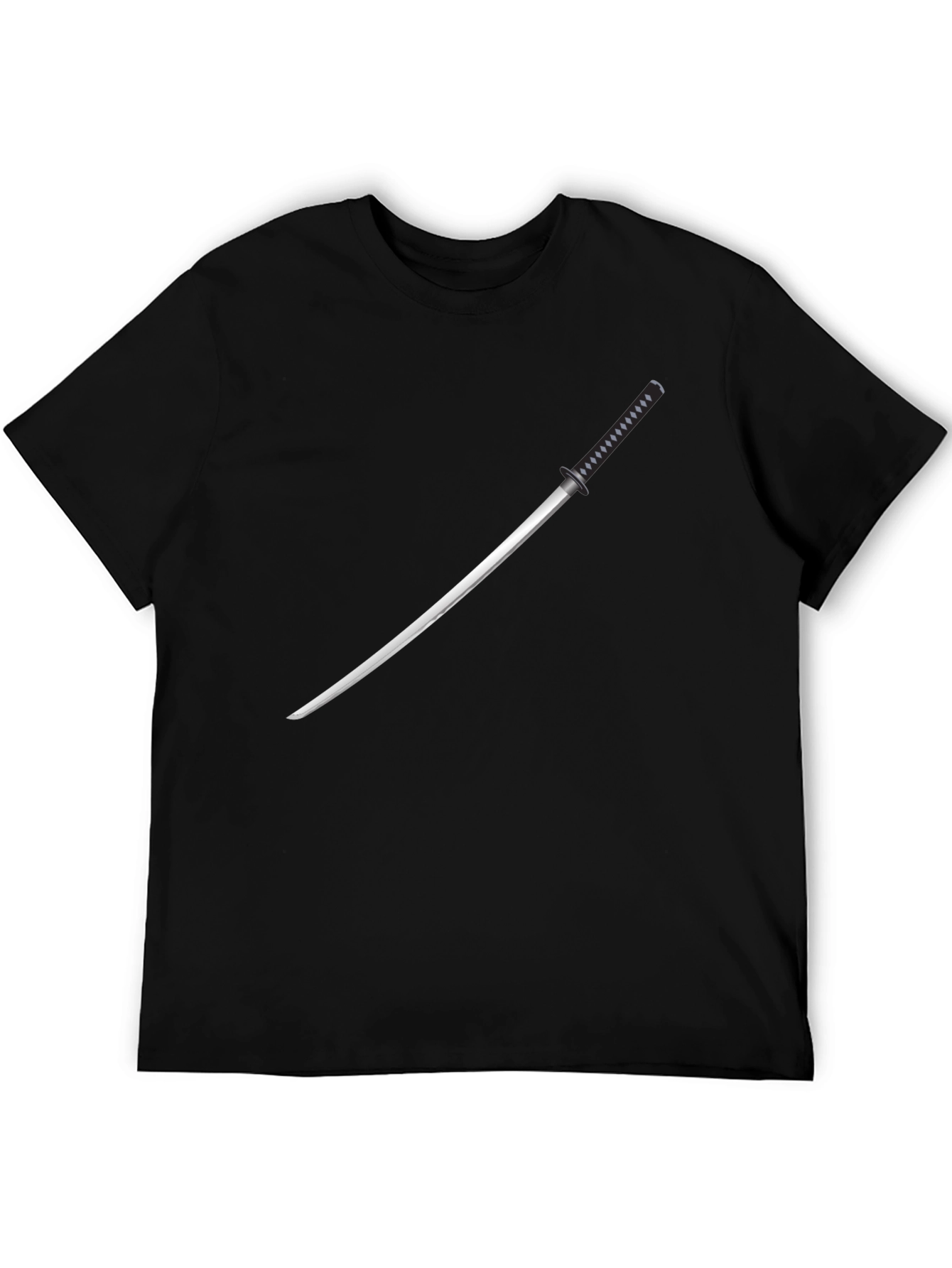 Samurai Sword Graphic Tee - Mens Black T-Shirt