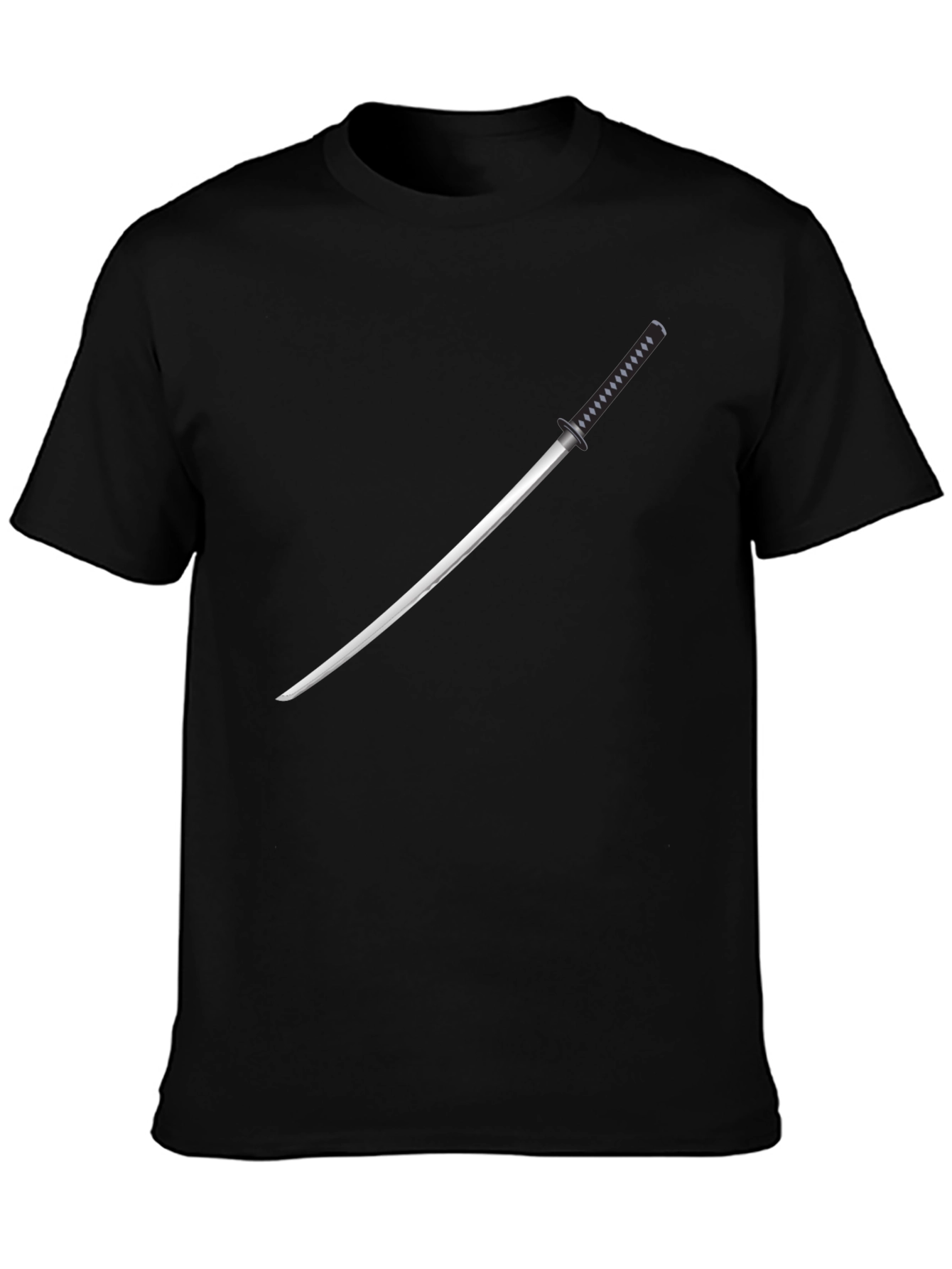 Samurai Sword Graphic Tee - Mens Black T-Shirt