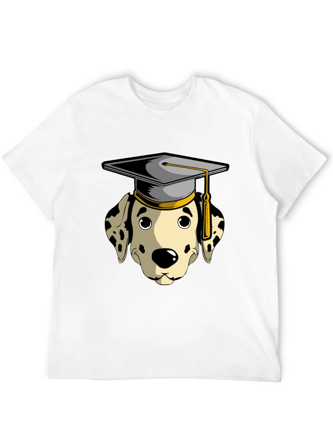 Graduation Dalmatian Graphic Tee - Black