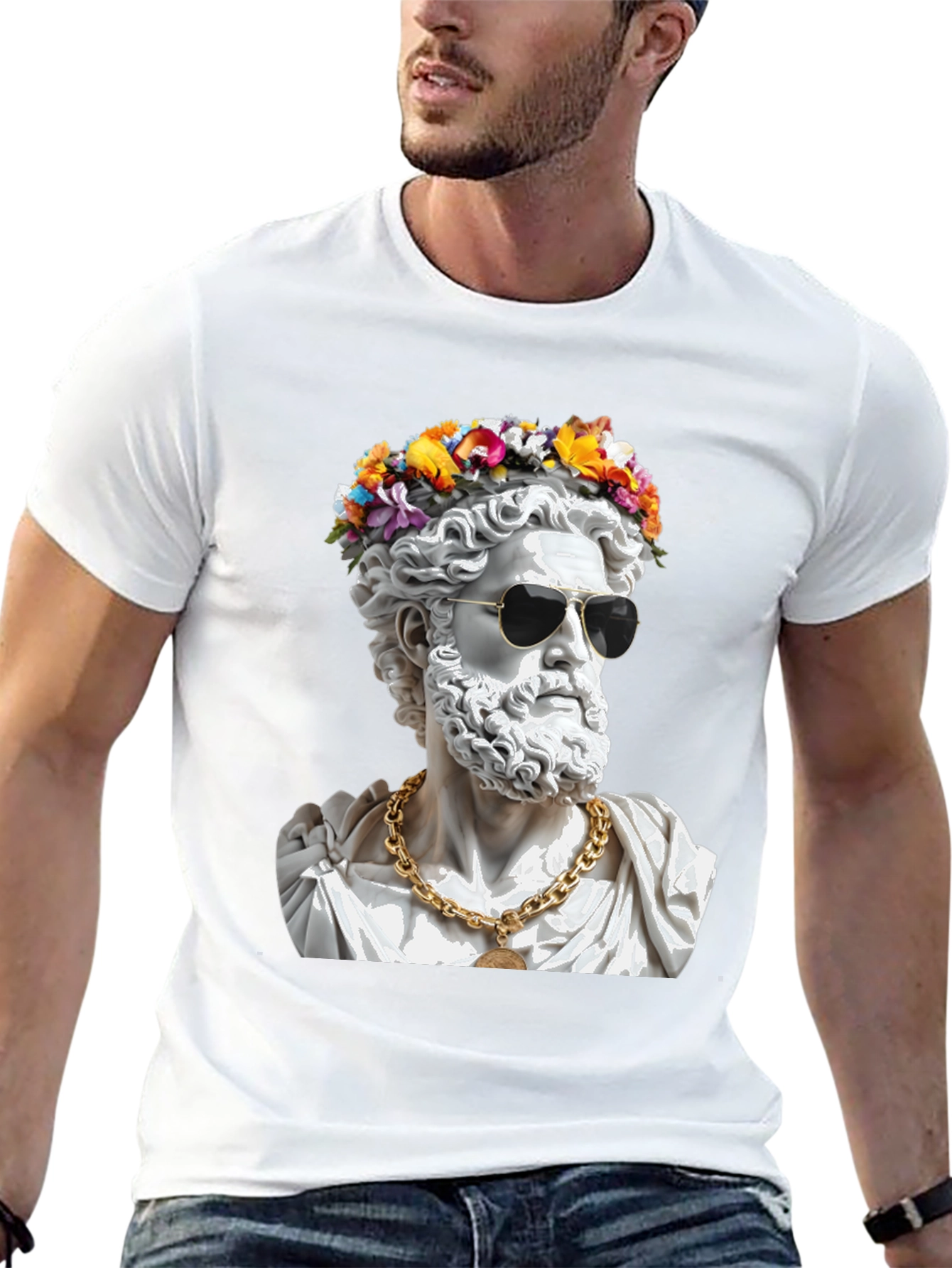 Greek God Statue T-Shirt