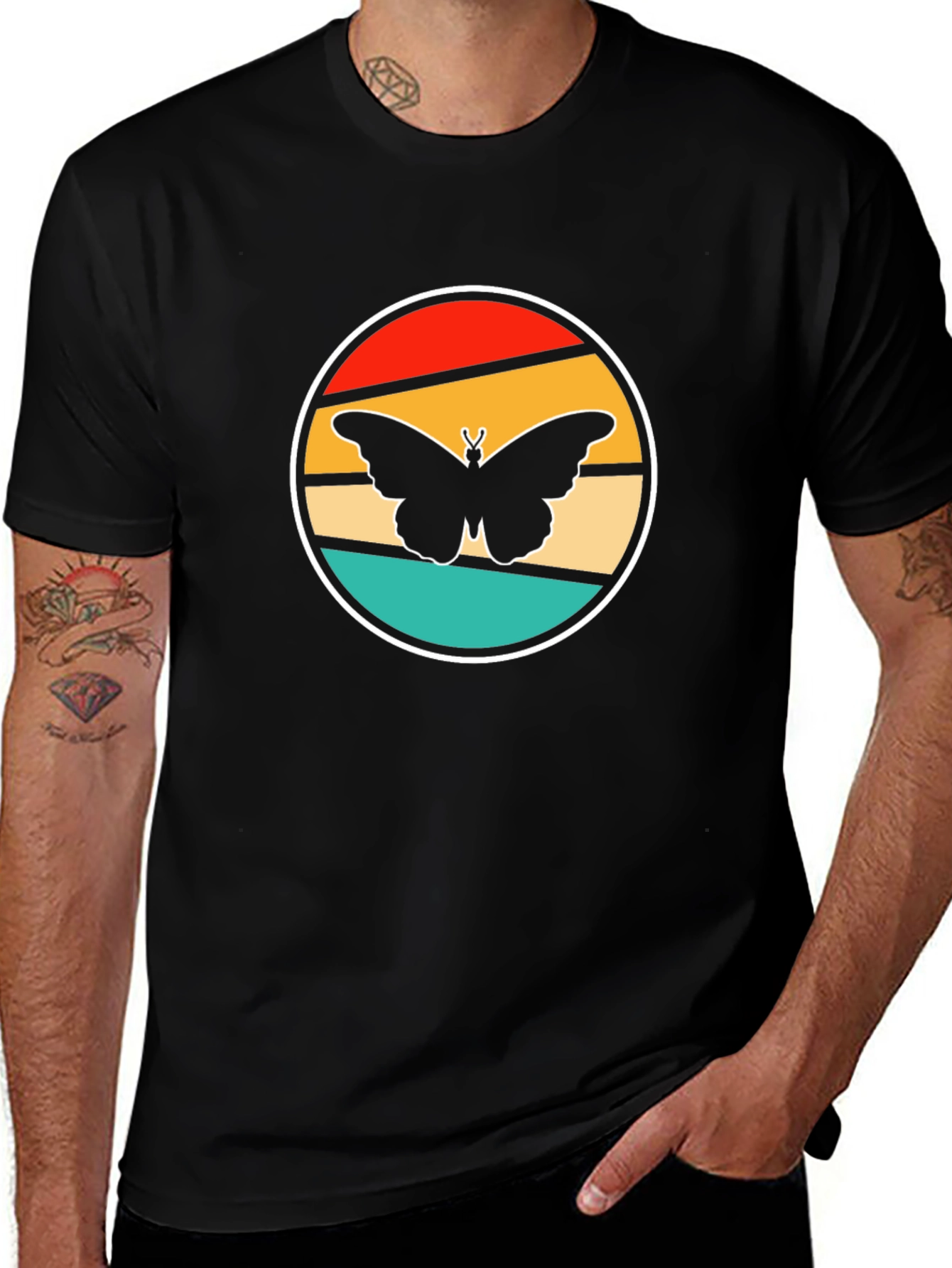 Retro Butterfly Graphic Tee - Stylish Comfort