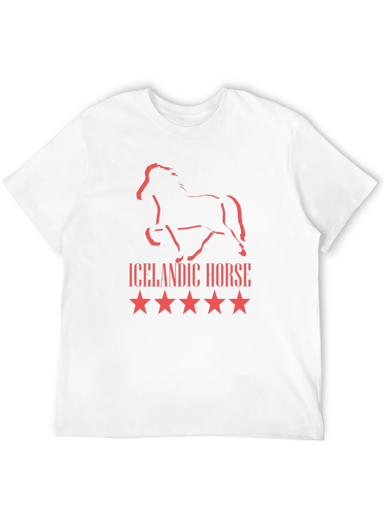 Icelandic Horse Graphic Tee - Black Cotton T-Shirt
