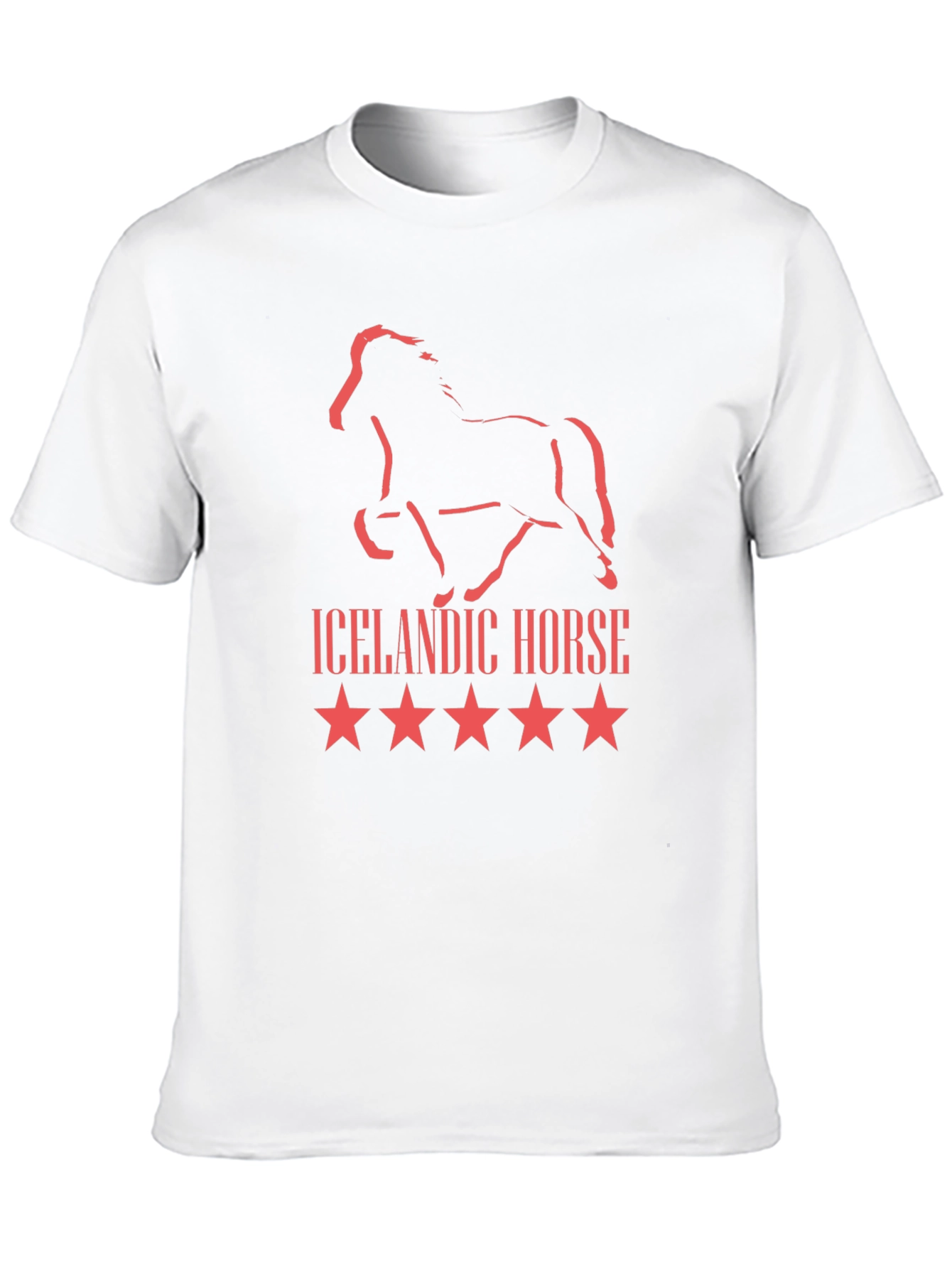 Icelandic Horse Graphic Tee - Black Cotton T-Shirt