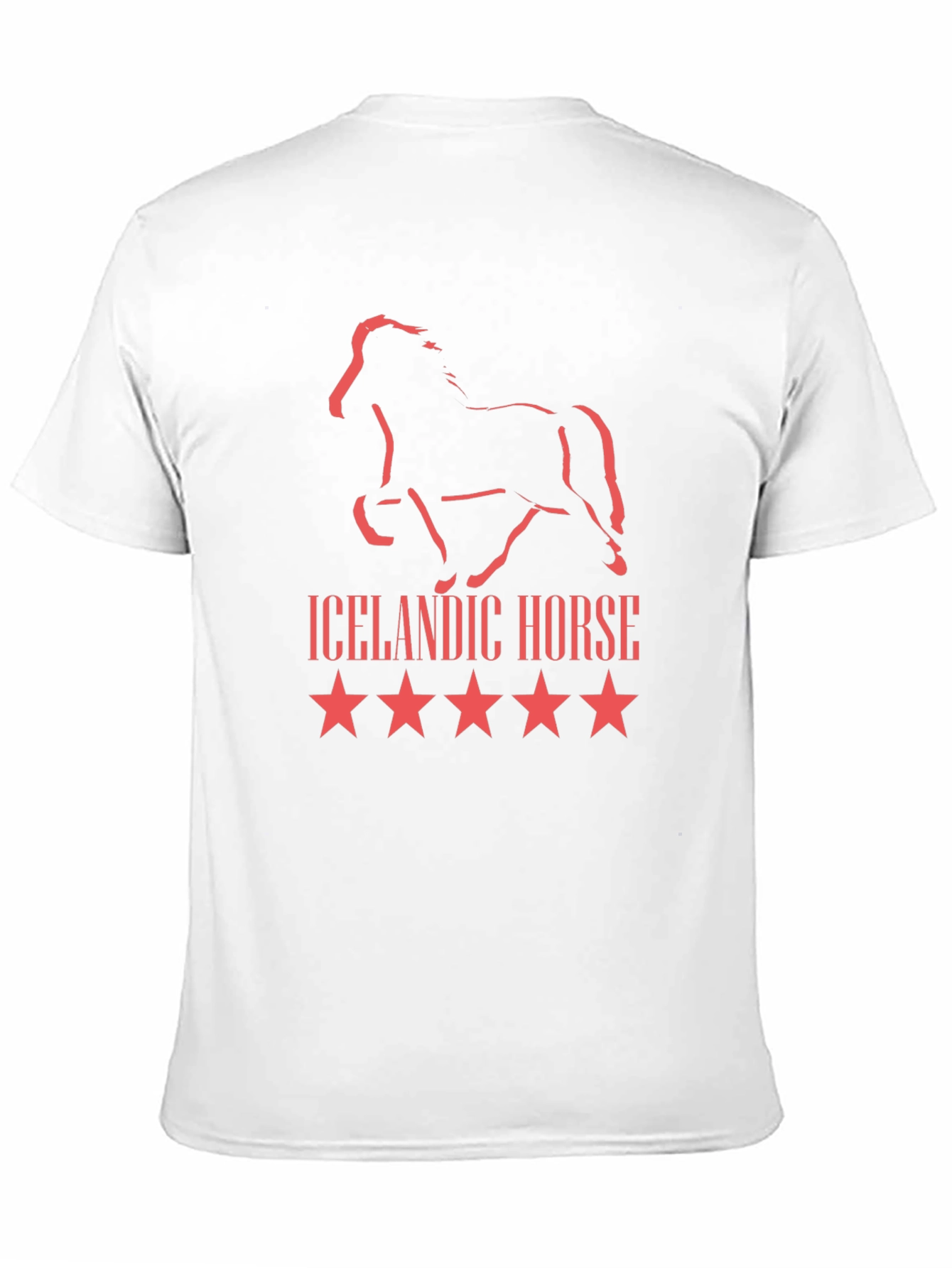 Icelandic Horse Graphic Tee - Black Cotton T-Shirt