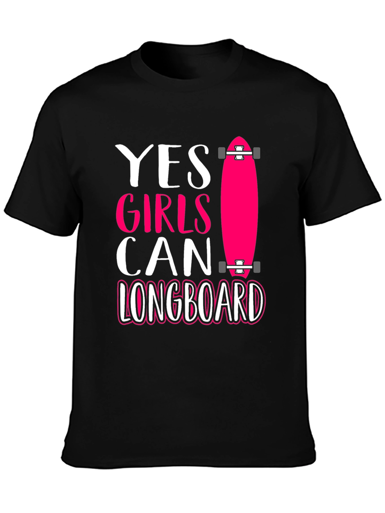 Yes Girls Can Longboard Graphic Tee