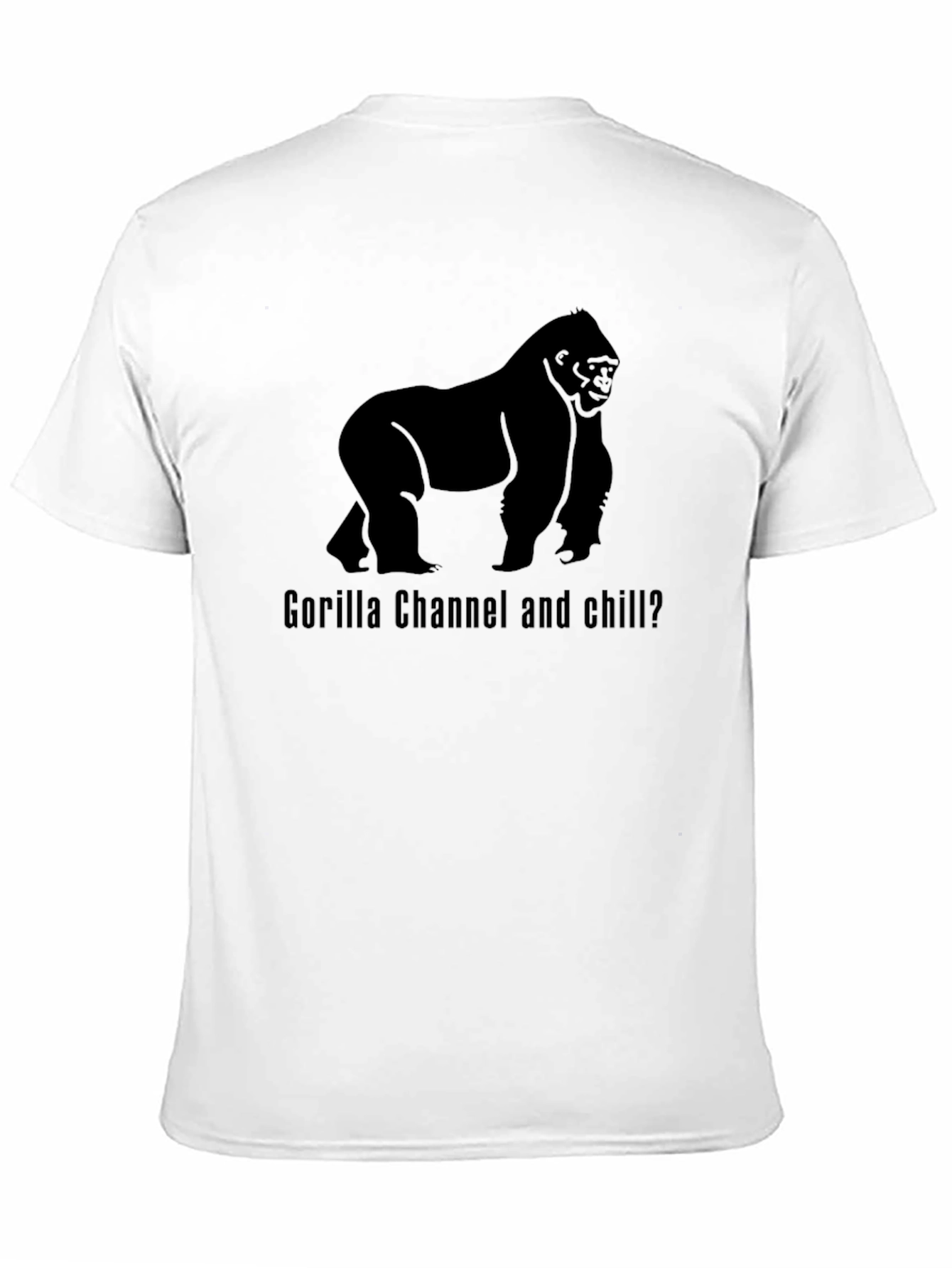 Gorilla Channel and Chill Black Graphic Tee