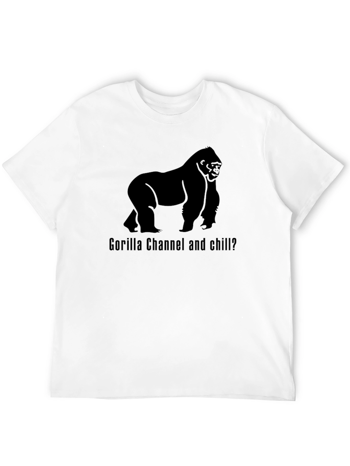 Gorilla Channel and Chill Black Graphic Tee