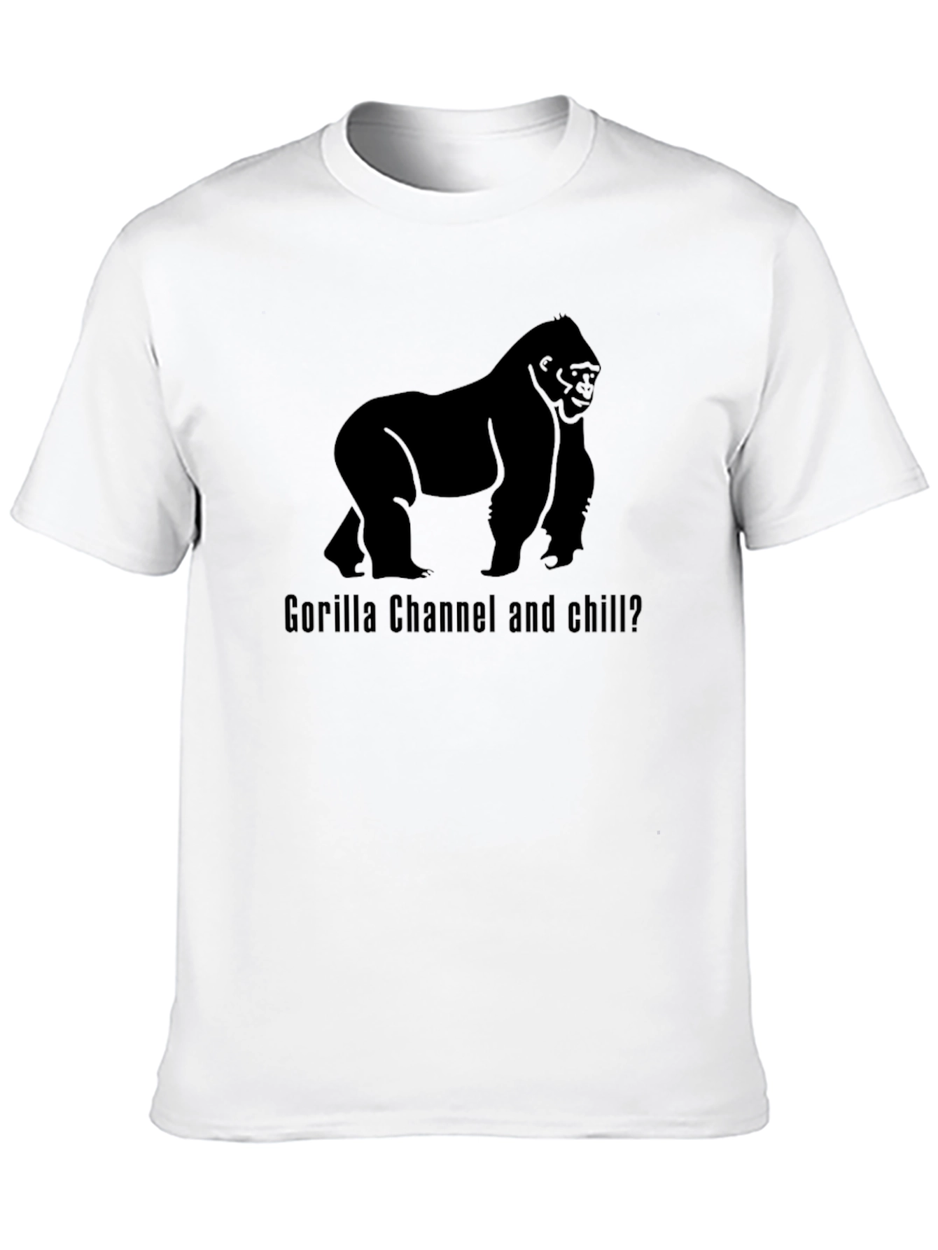 Gorilla Channel and Chill Black Graphic Tee