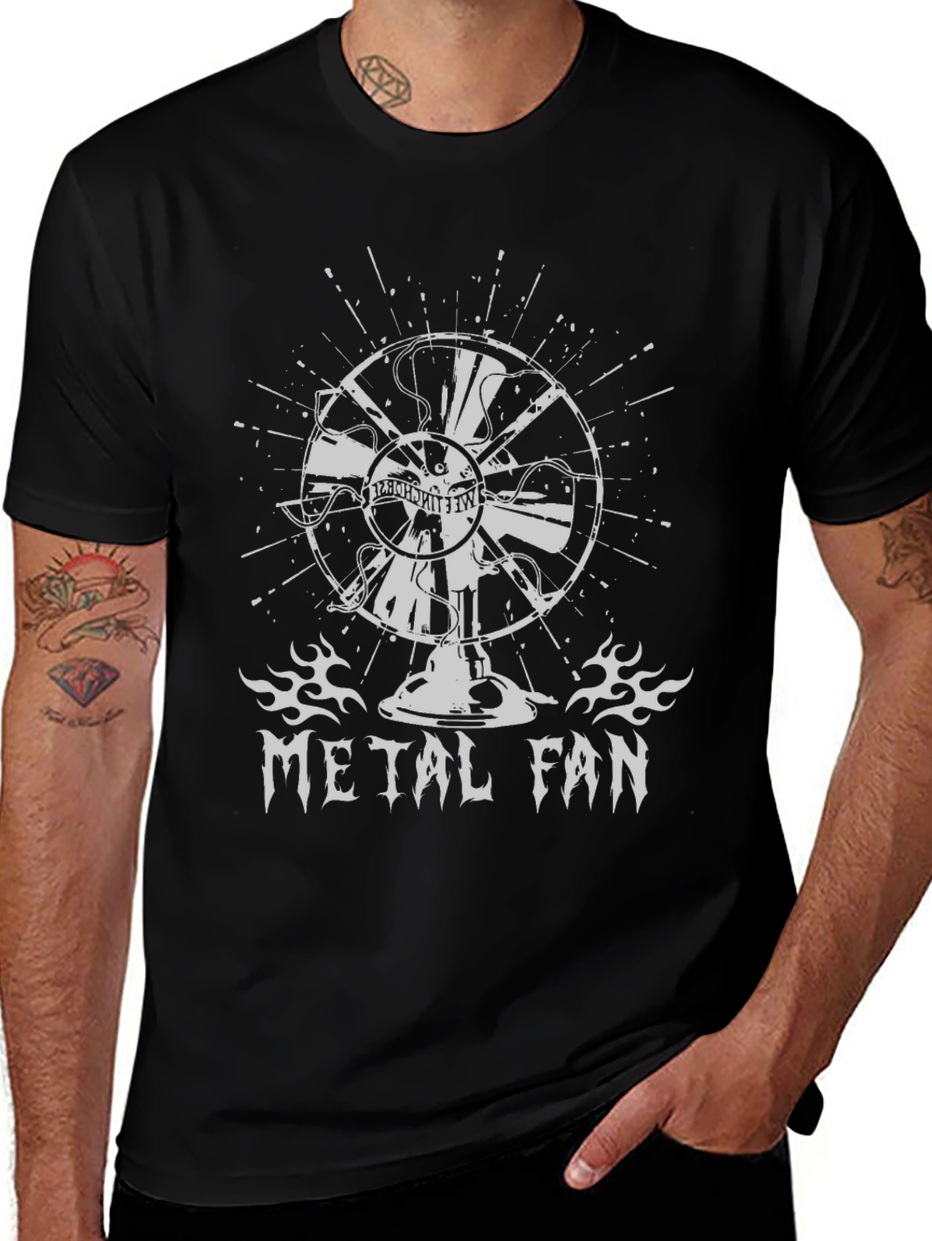 Metal Fan T-Shirt - Black Graphic Tee