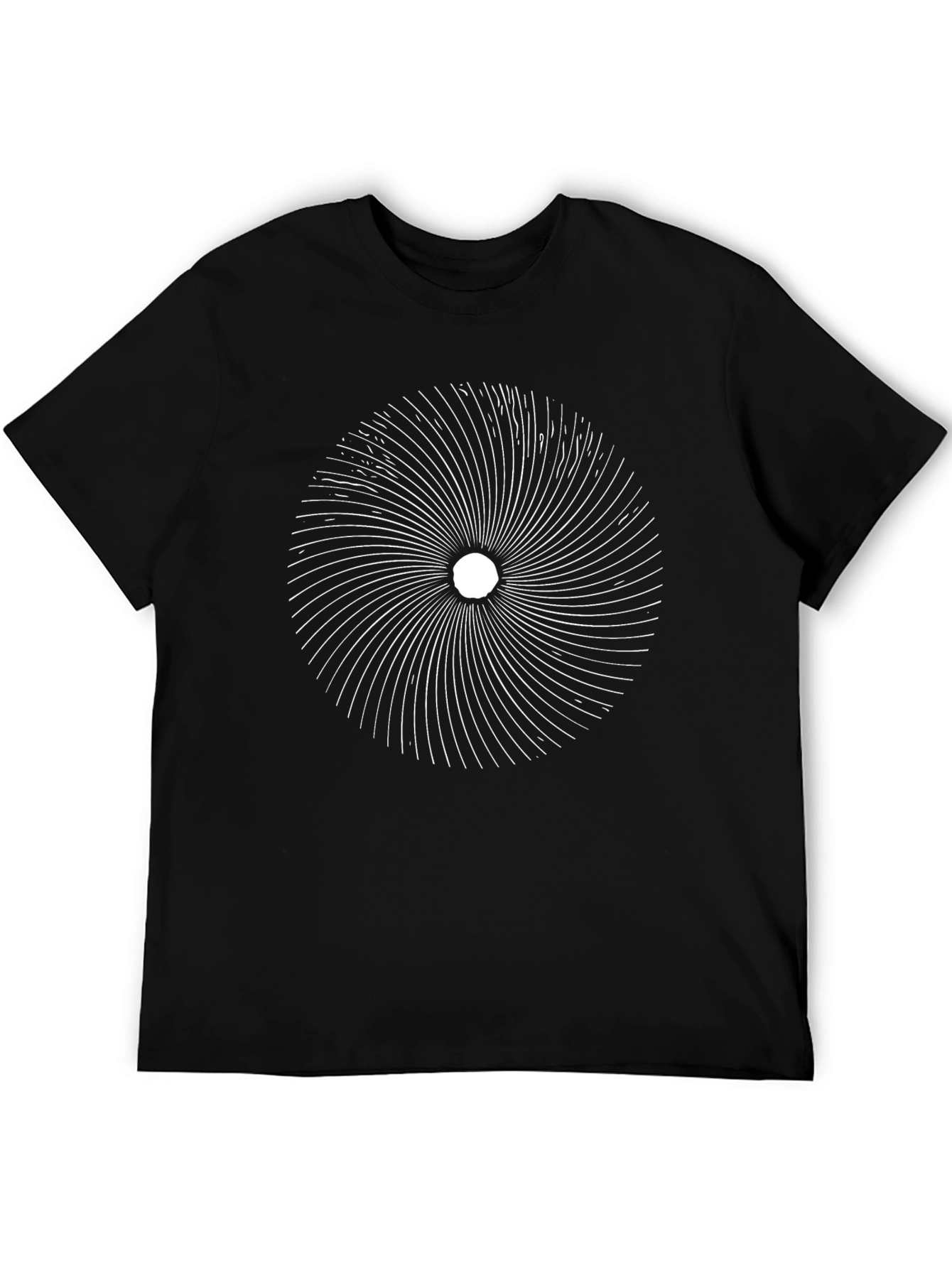 Abstract Circle Graphic Tee - Mens Black T-Shirt