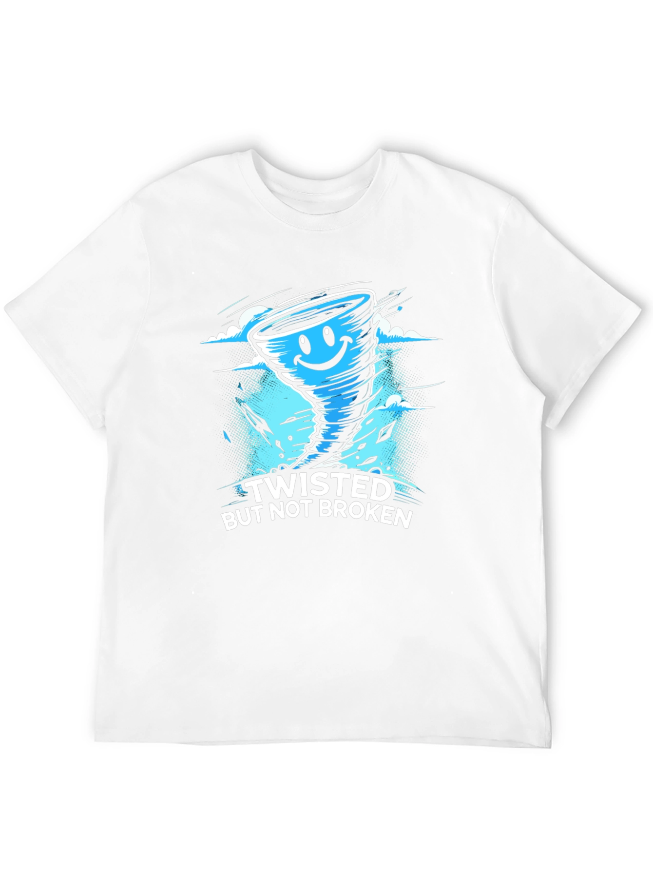 Twisted But Not Broken Tornado Graphic Black T-Shirt