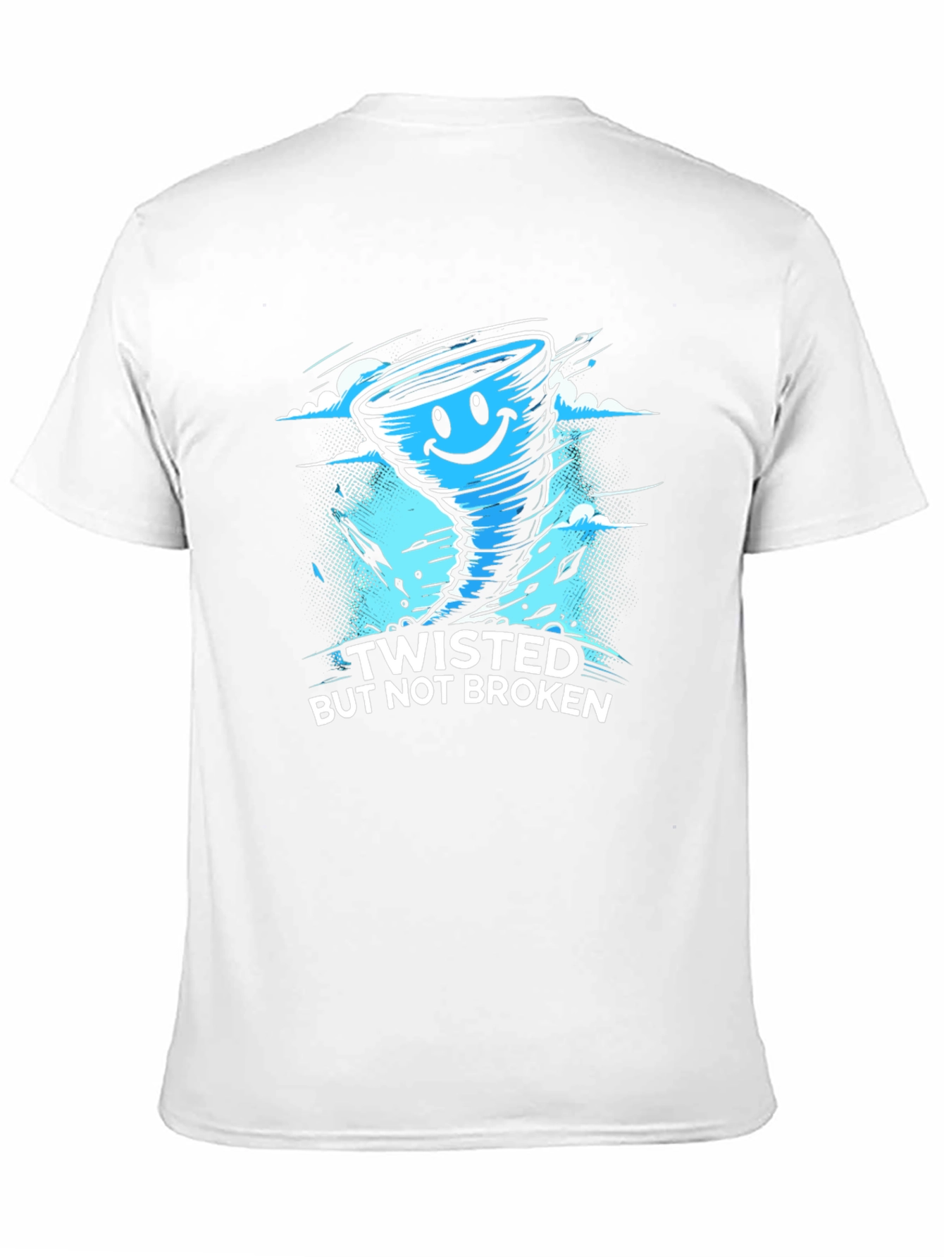 Twisted But Not Broken Tornado Graphic Black T-Shirt
