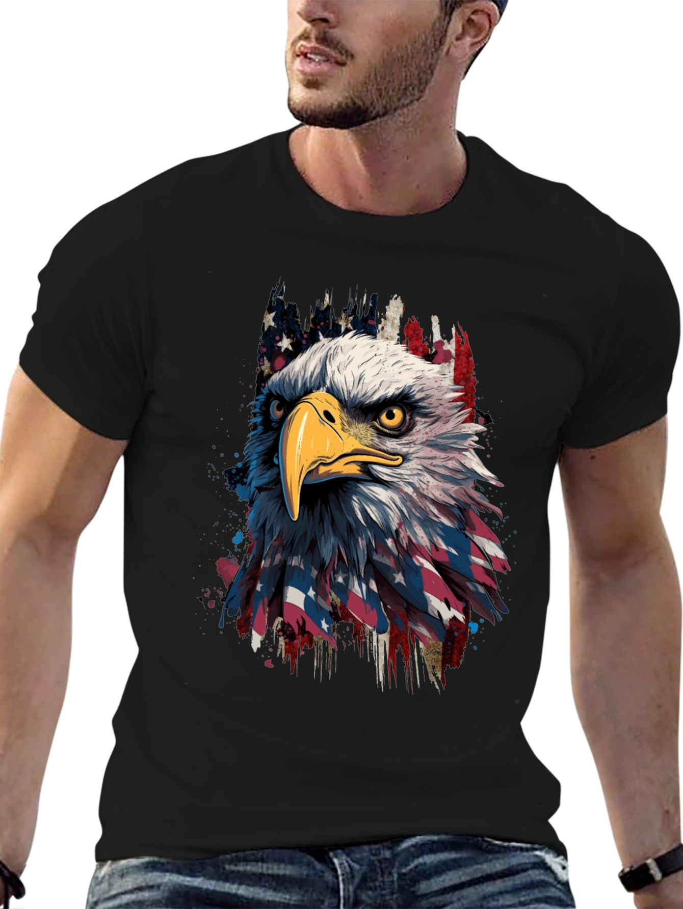 Eagle Flag Graphic Tee - Patriotic Menswear