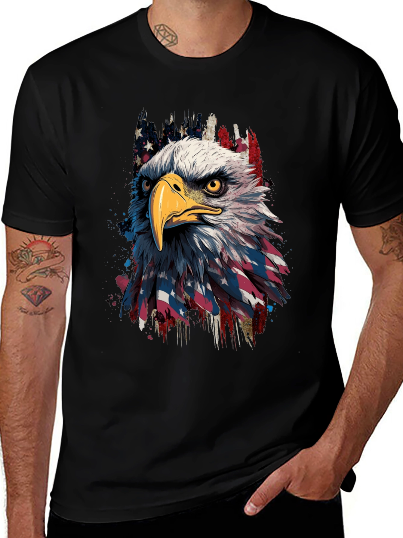 Eagle Flag Graphic Tee - Patriotic Menswear