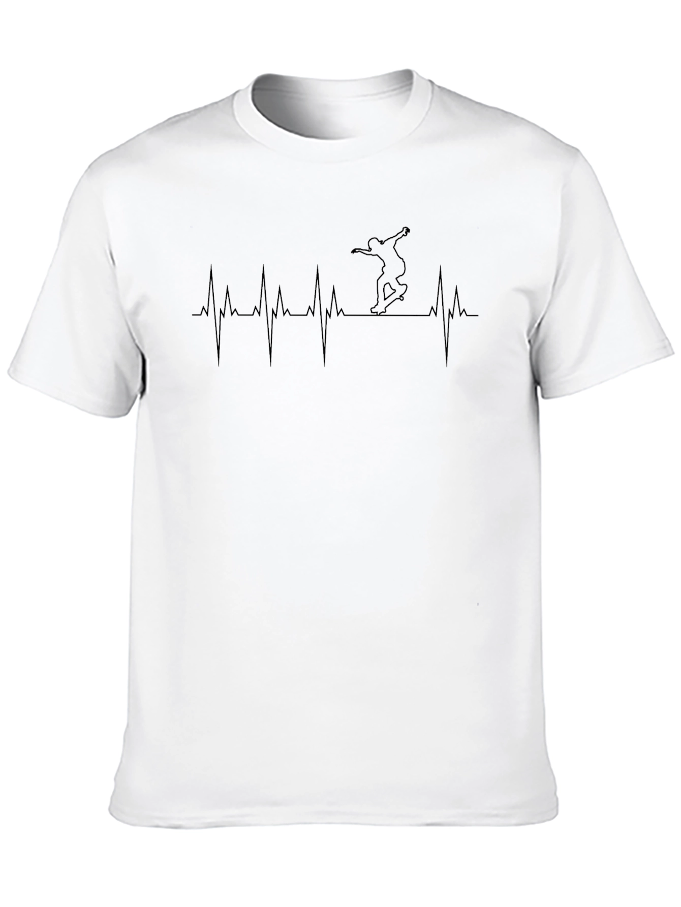 Skateboarding Heartbeat T-Shirt - Ride On!
