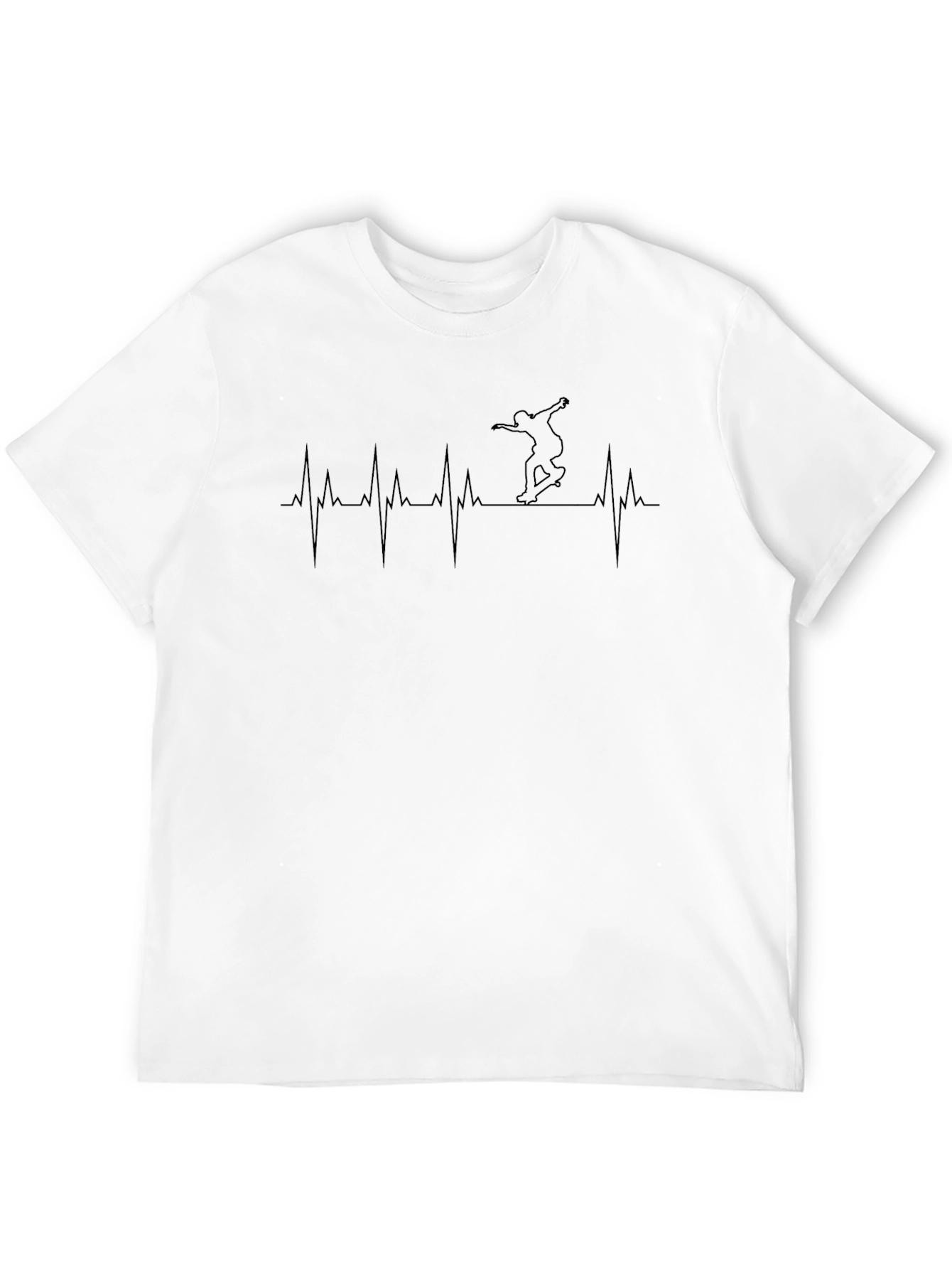 Skateboarding Heartbeat T-Shirt - Ride On!