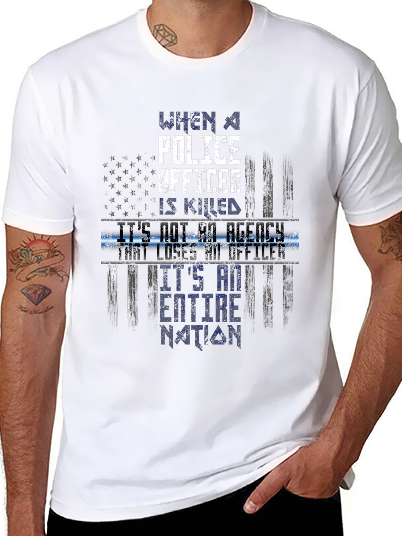 Police Officer Tribute Graphic Tee