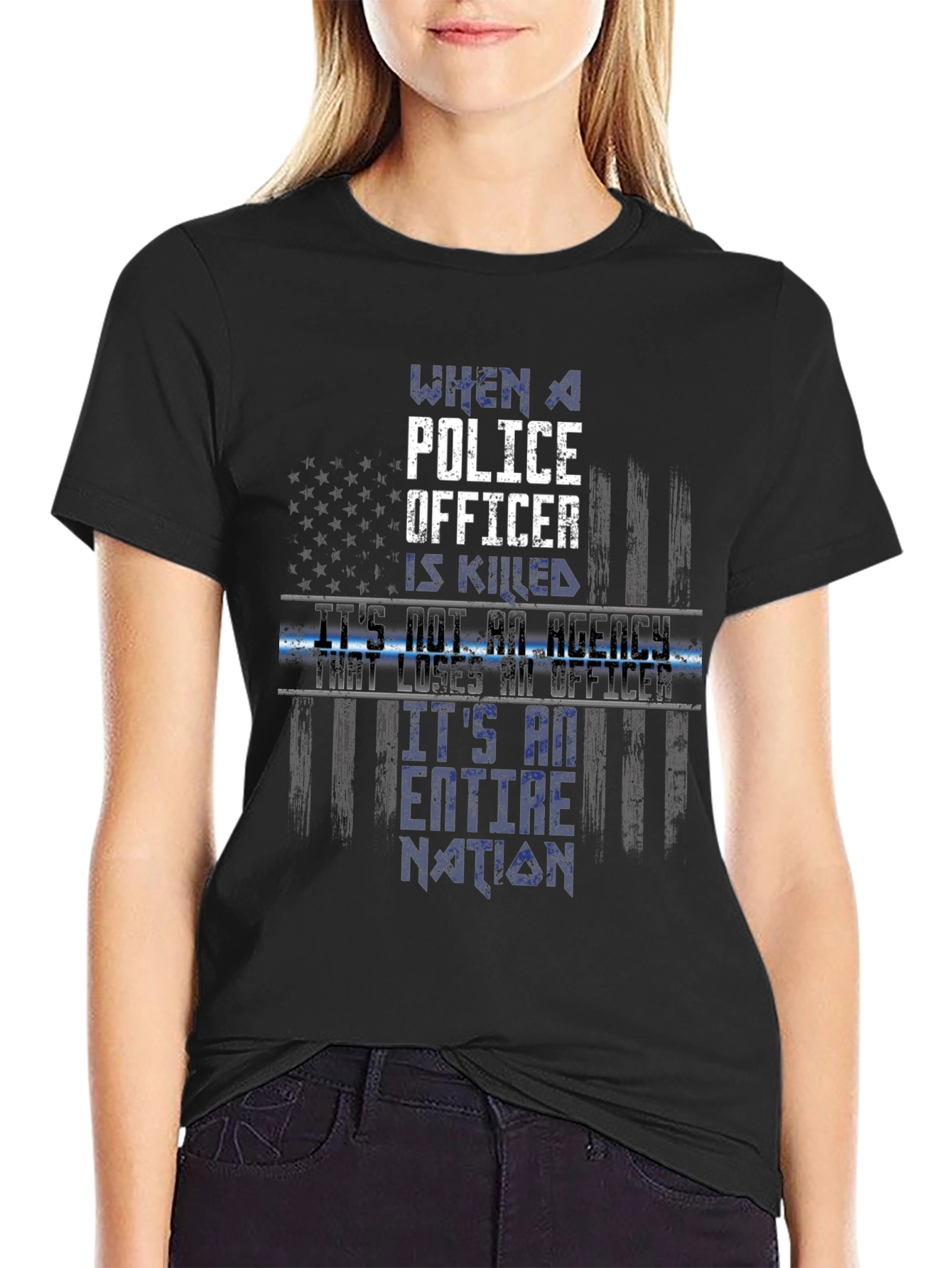 Police Officer Tribute Graphic Tee