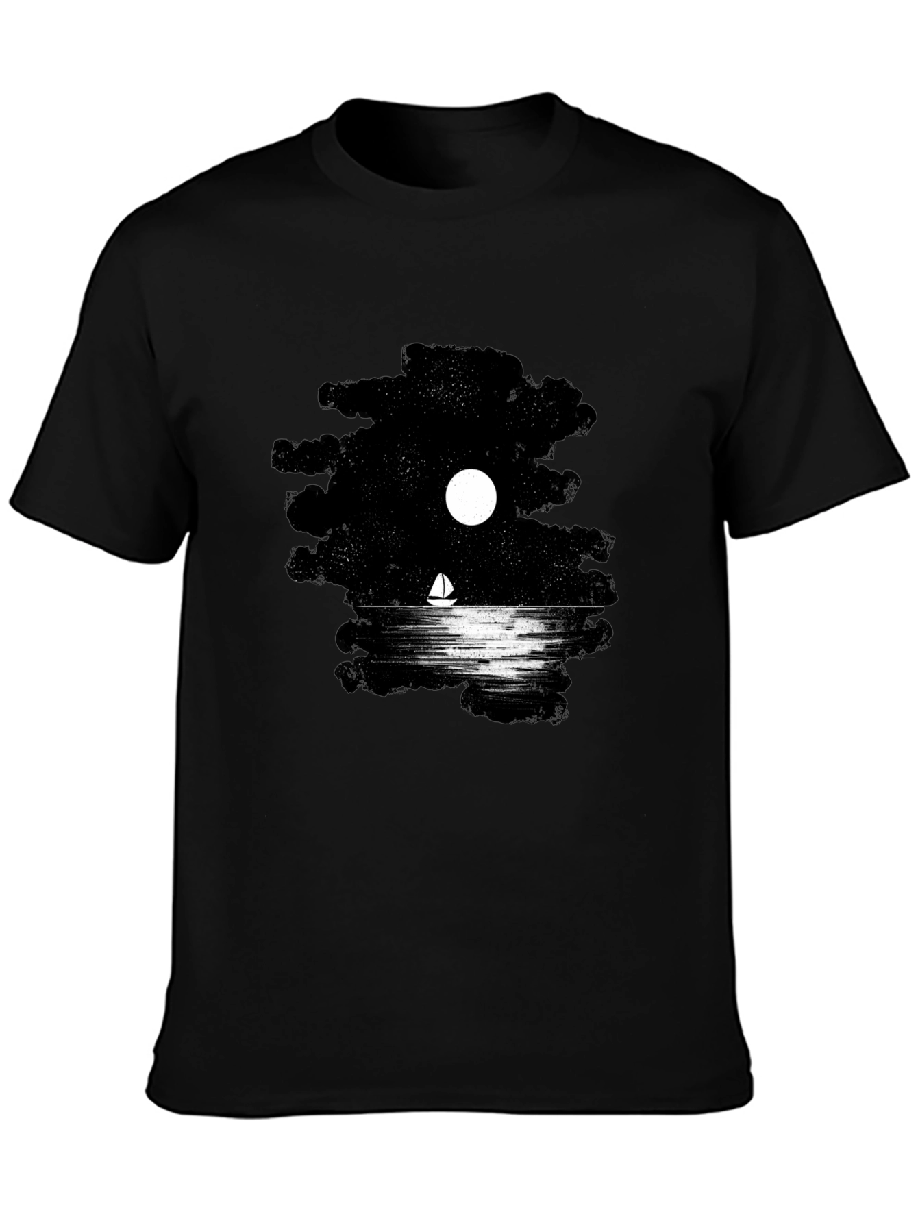Night Sail Graphic T-Shirt - Black