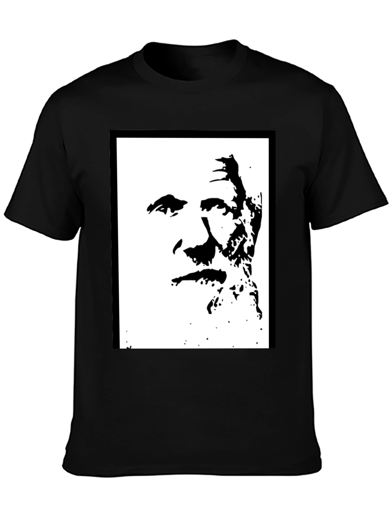 Bold Black Graphic Tee - Iconic Silhouette