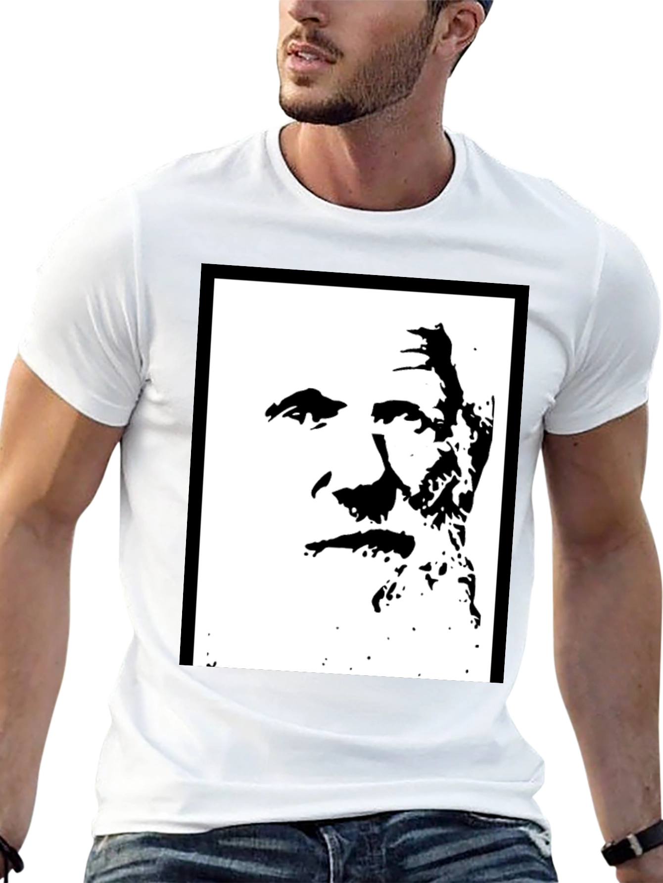 Bold Black Graphic Tee - Iconic Silhouette