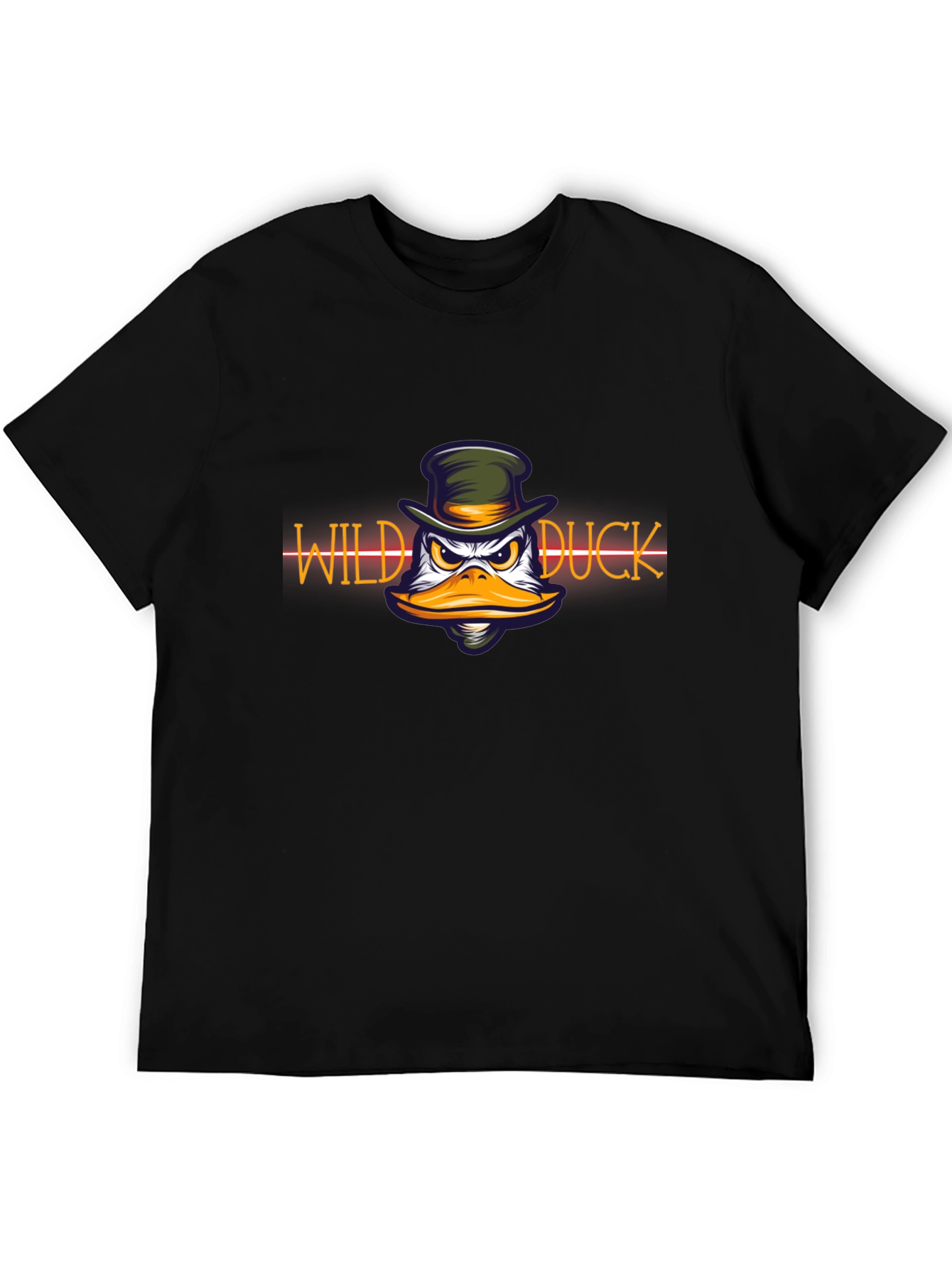 Wild Duck Graphic Print Black T-Shirt