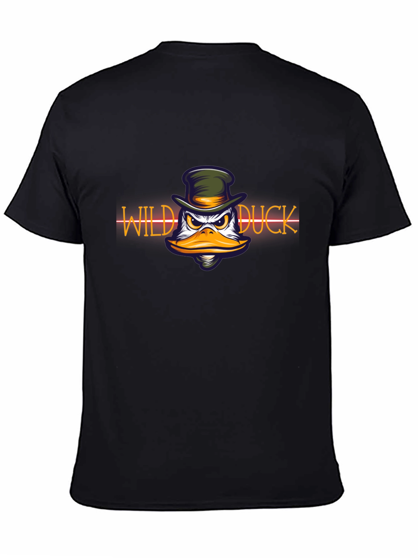 Wild Duck Graphic Print Black T-Shirt