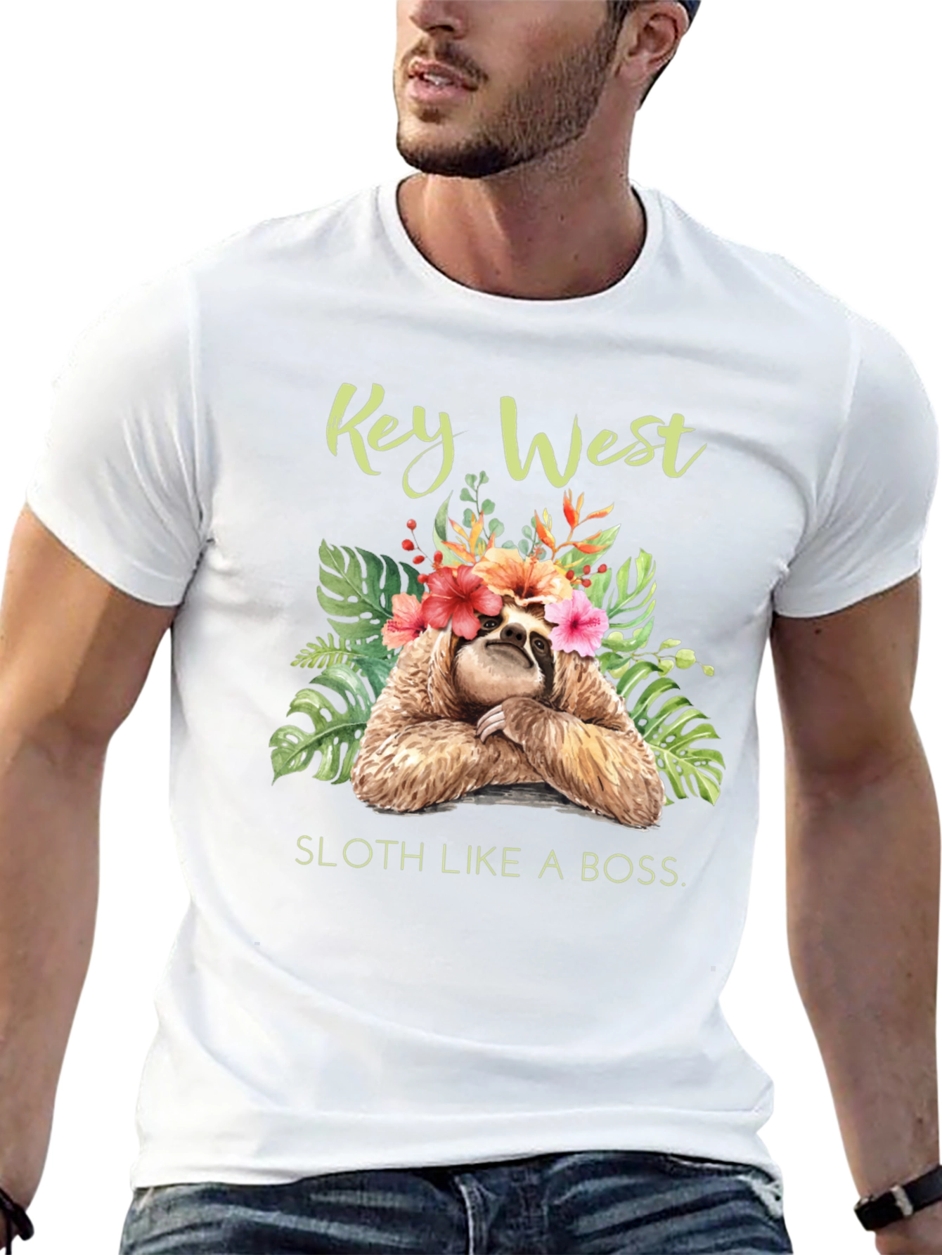 Key West Sloth Graphic T-Shirt
