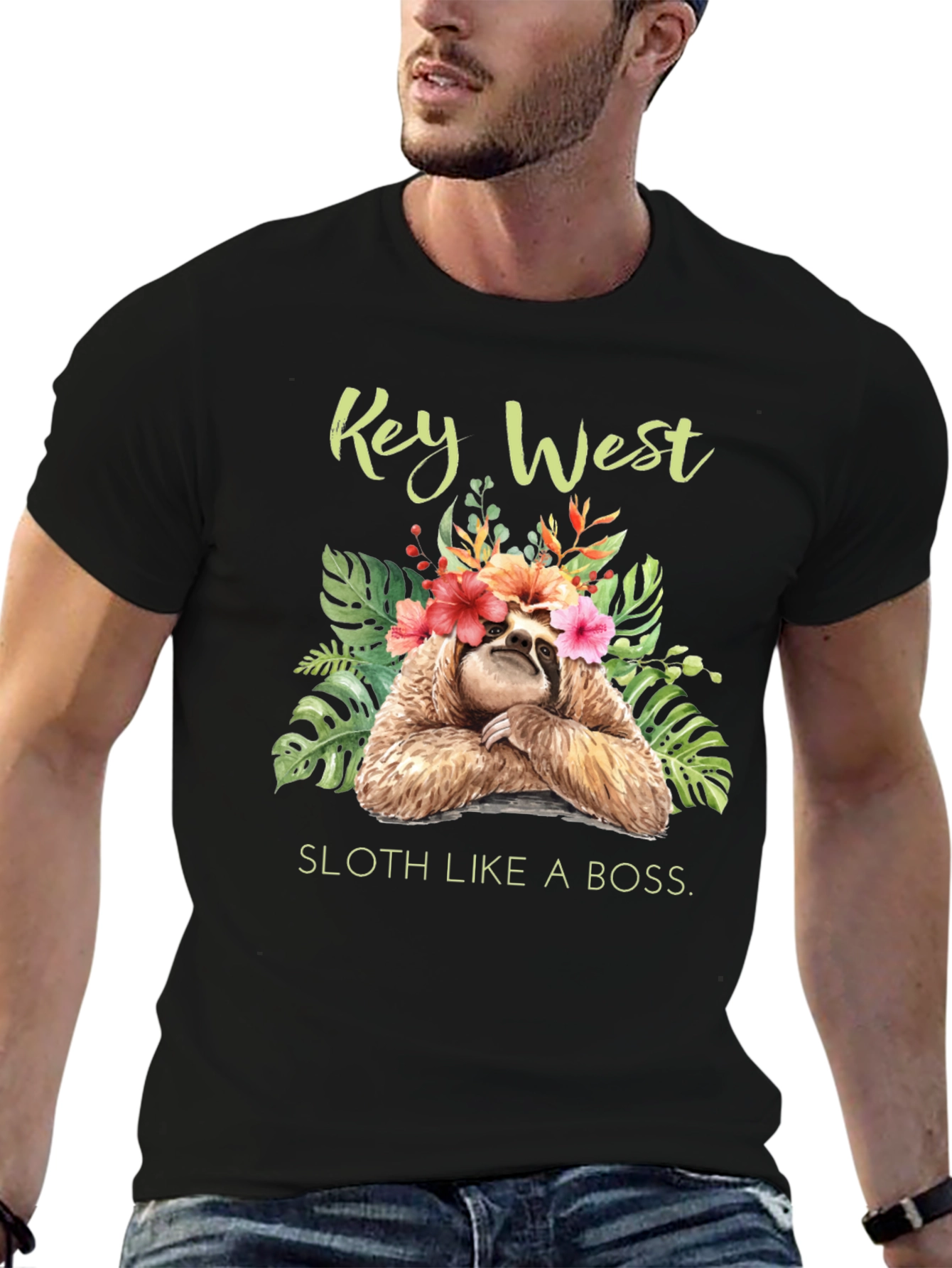 Key West Sloth Graphic T-Shirt