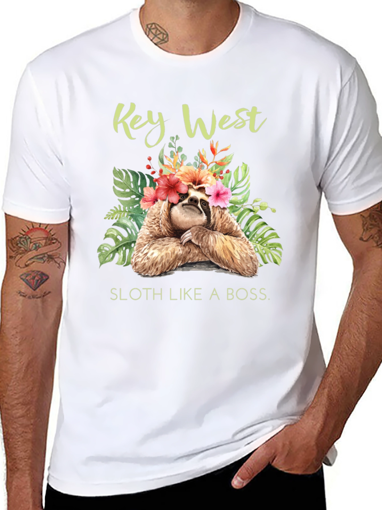 Key West Sloth Graphic T-Shirt