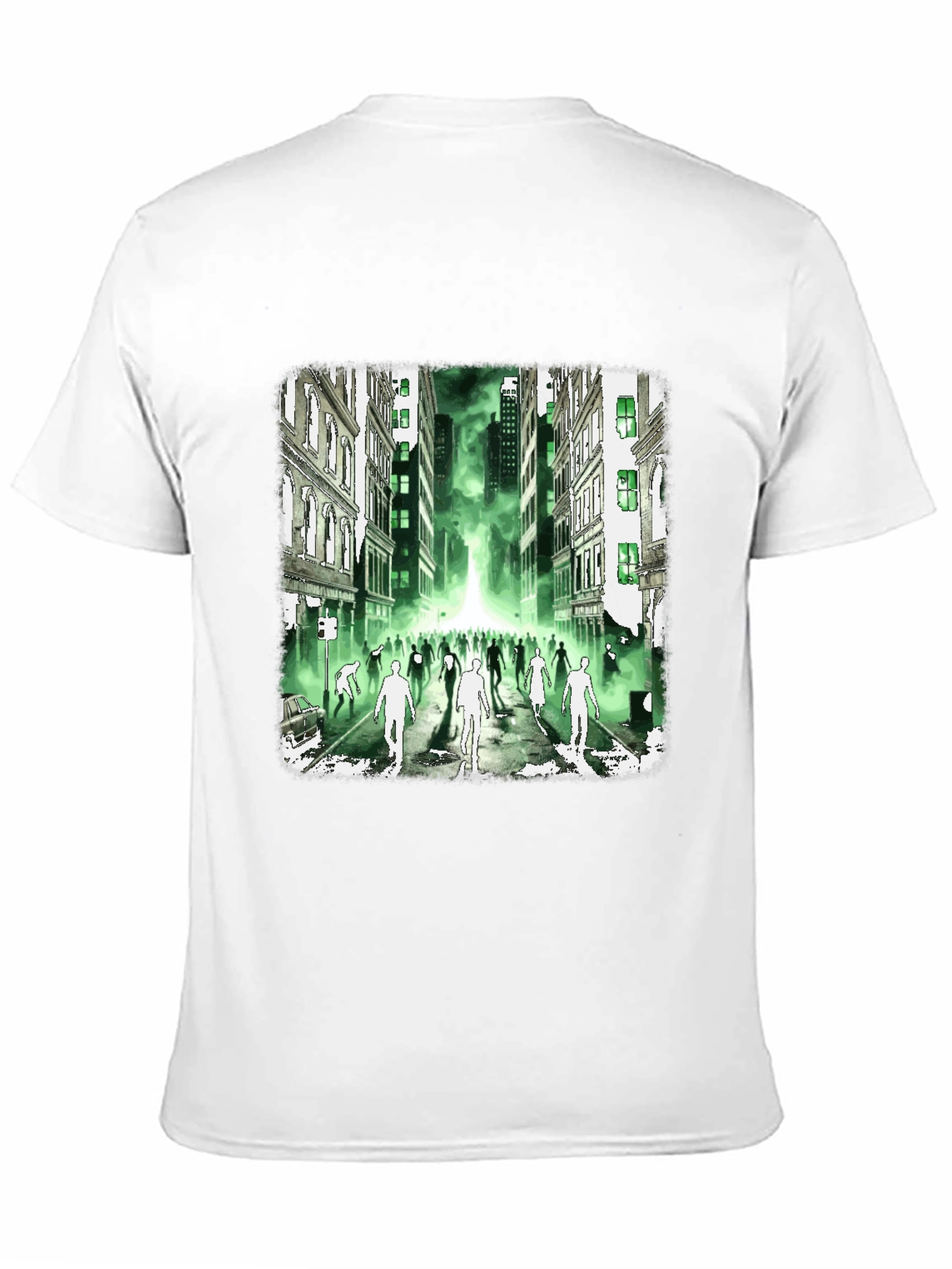 Zombie City T-Shirt - Green Glow Undead Design