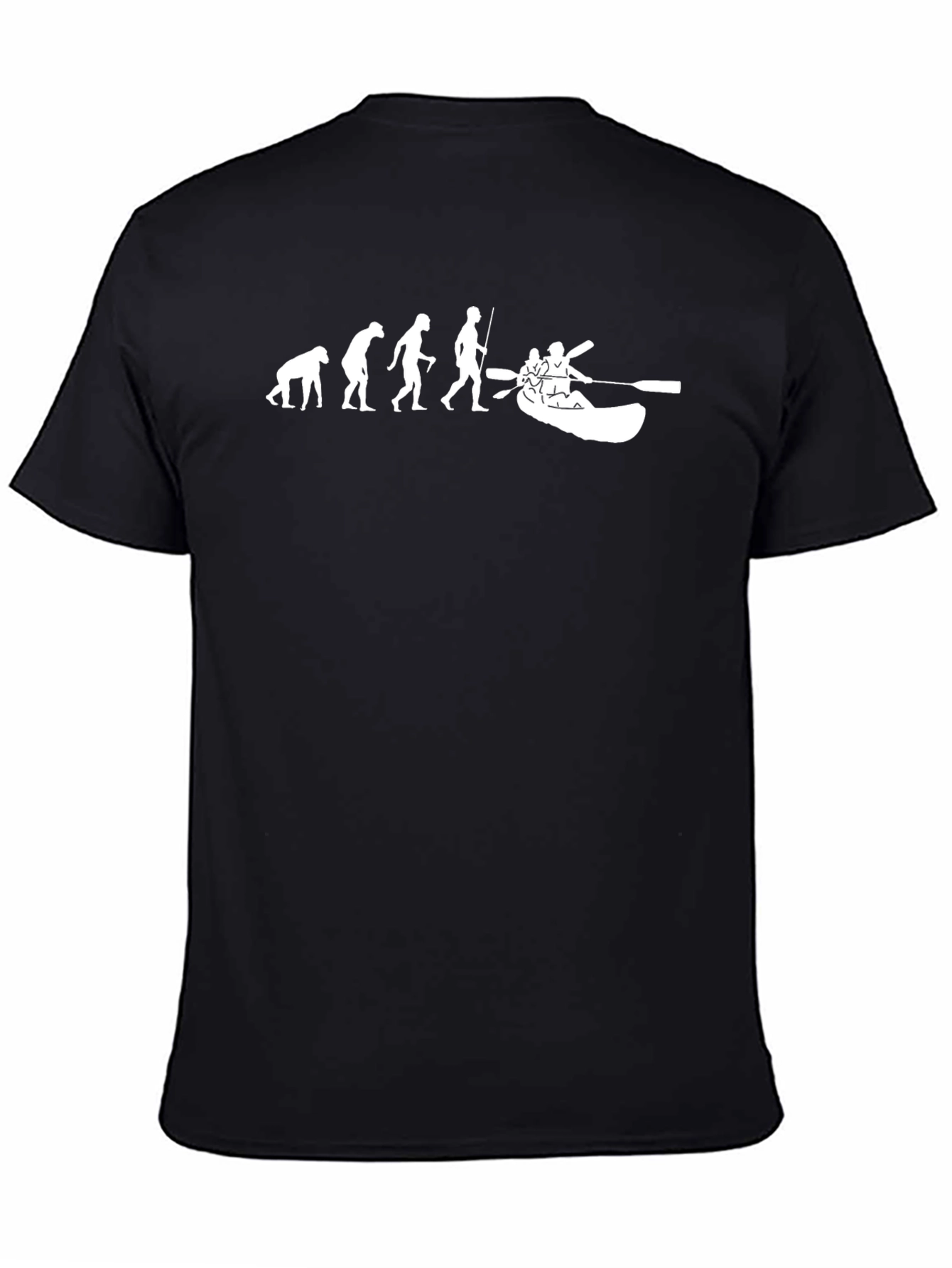 Evolution of Rafting Black T-Shirt