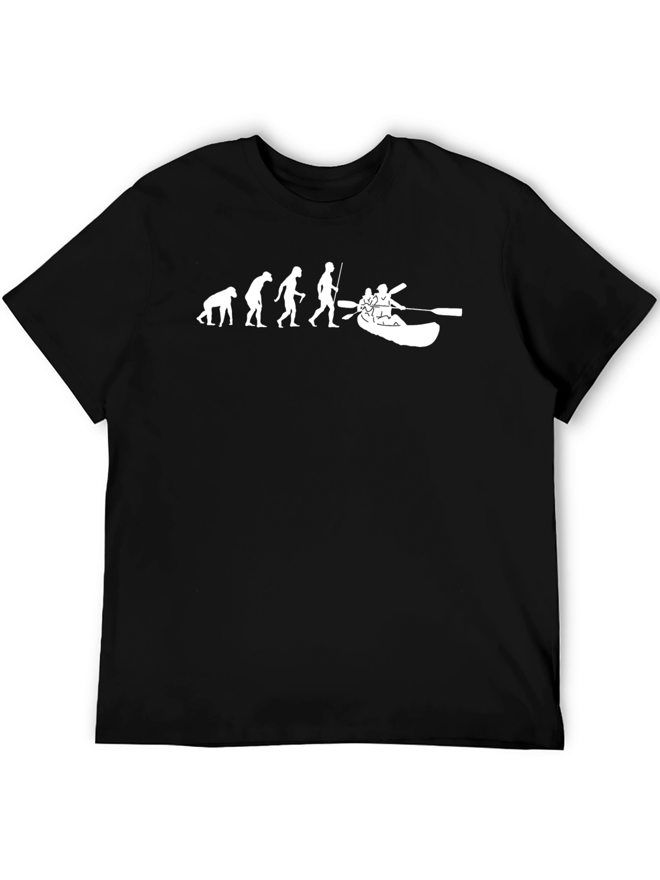 Evolution of Rafting Black T-Shirt